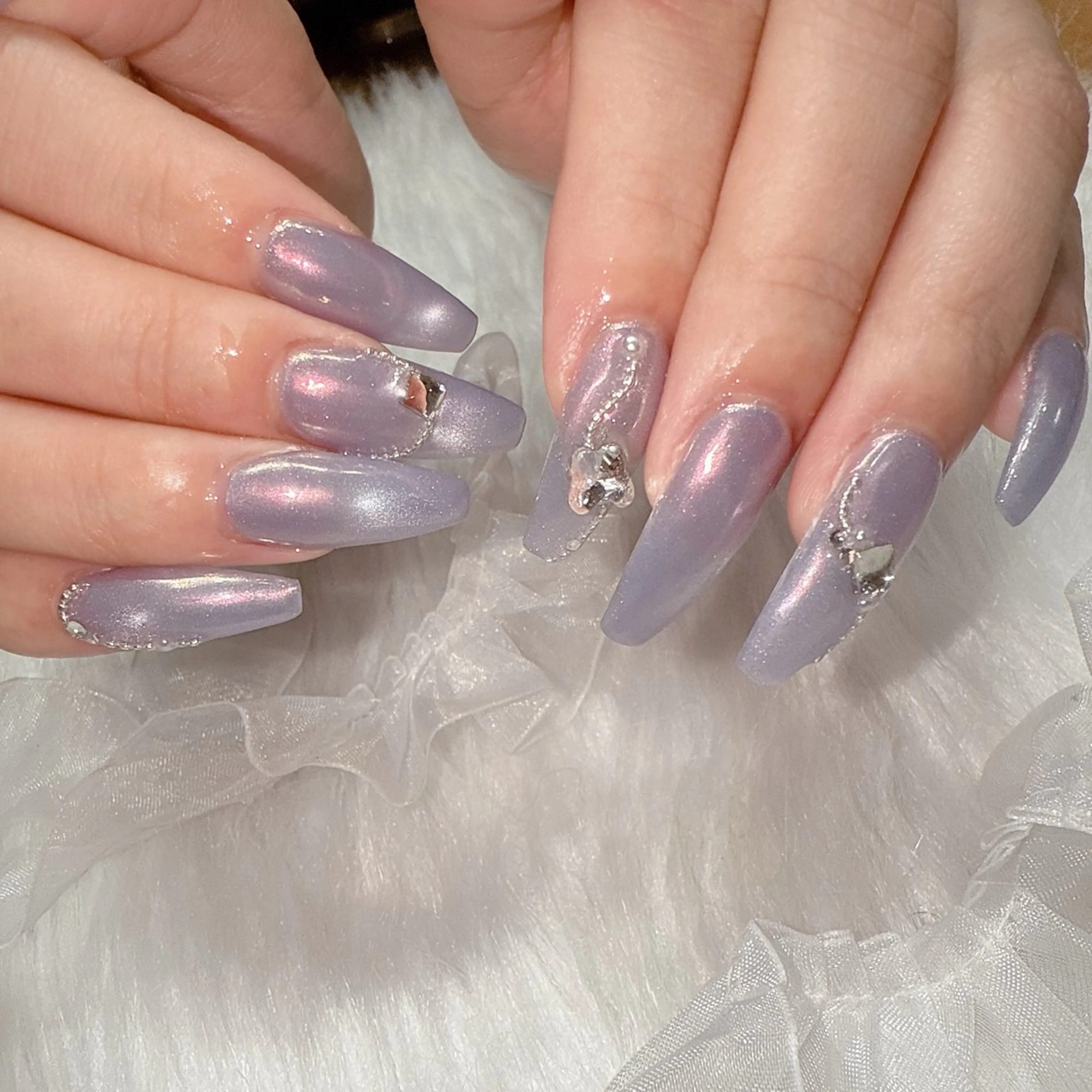 ネイル オーロラネイル マグネットネイル Kanoネイル 大宮店のネイルデザイン