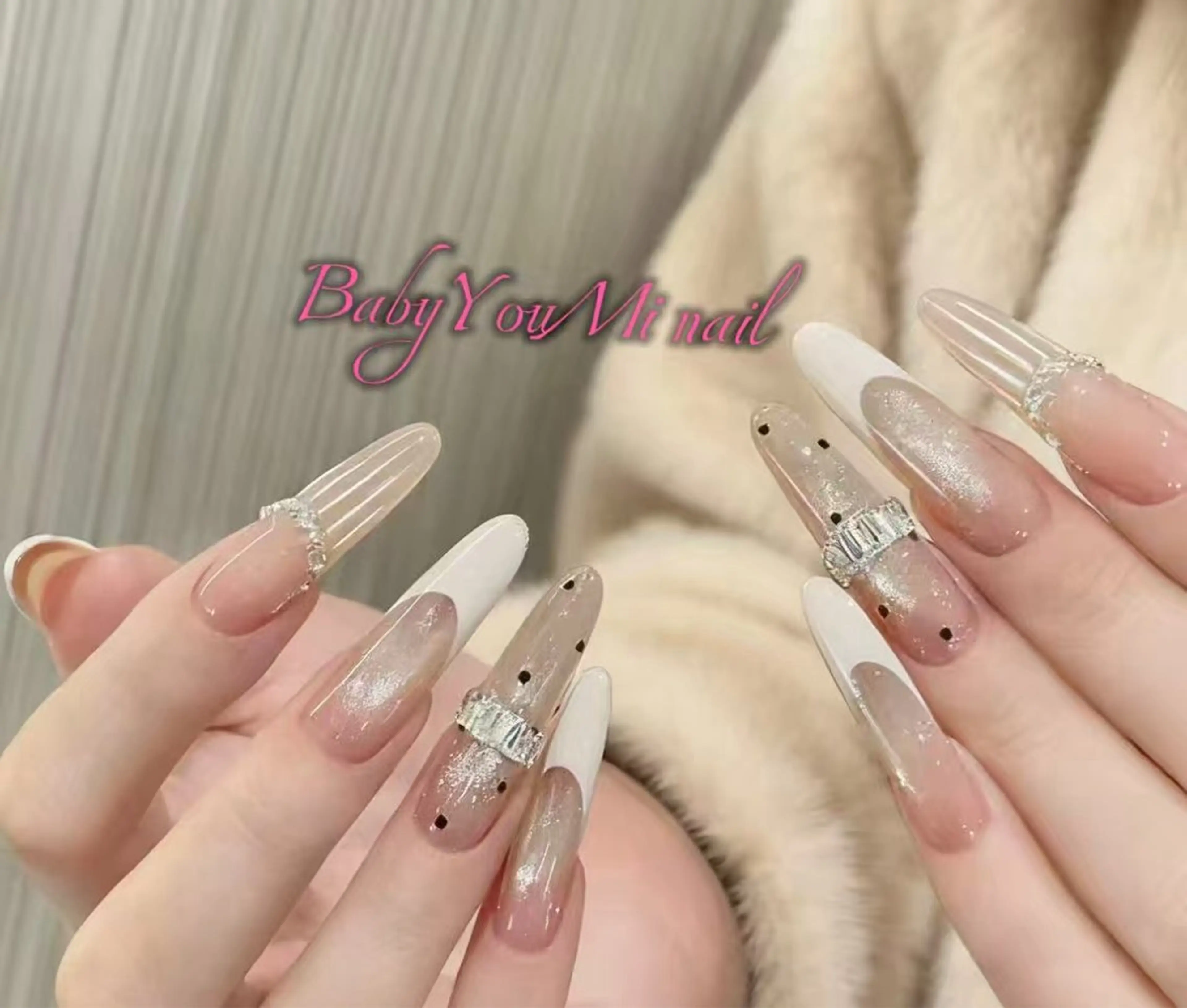 ネイル オーロラネイル 成人式 フットネイル フレンチネイル ジェルネイル ハンドネイル BabyYouMi nailのネイルデザイン