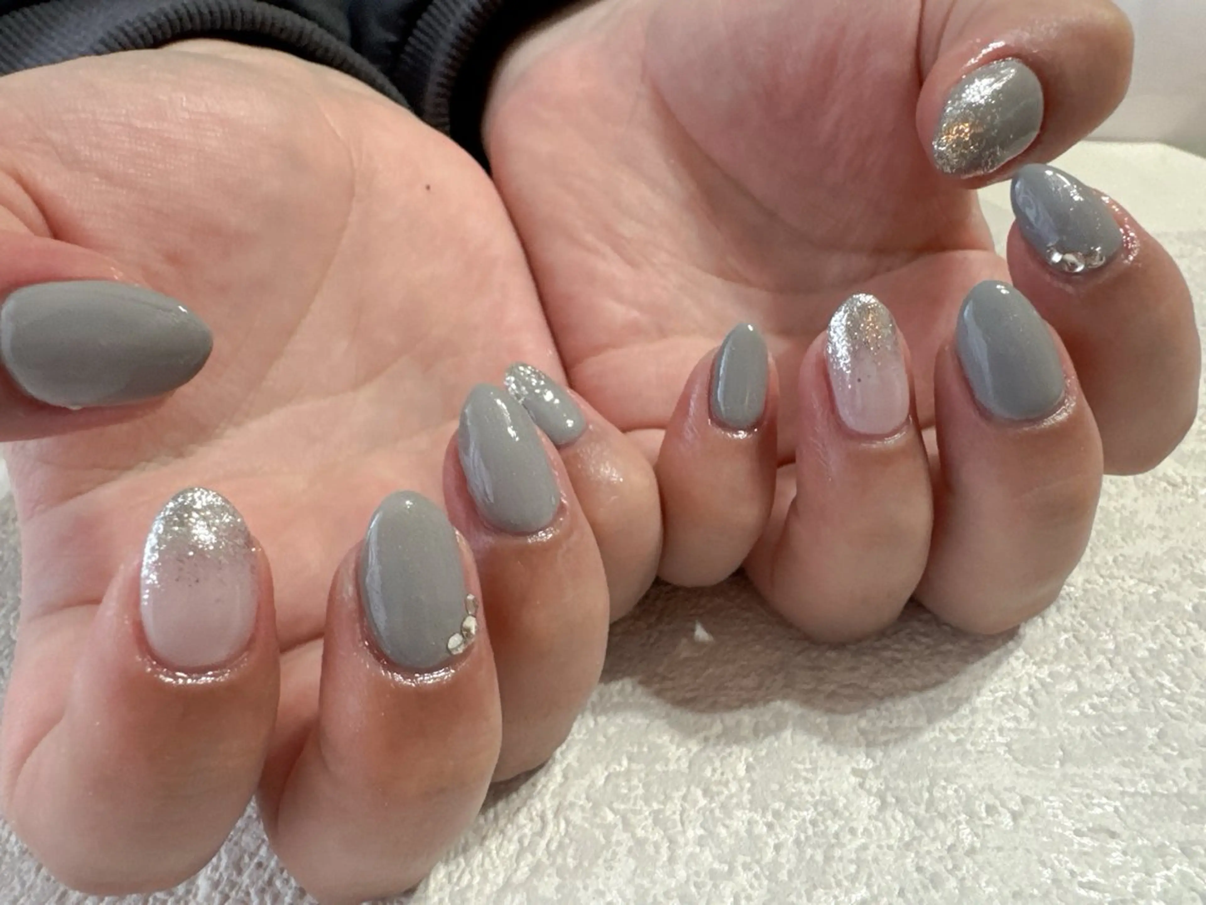 ネイル オーロラネイル フットネイル フレンチネイル ジェルネイル 韓国ネイル kikinail 溝の口のネイルデザイン