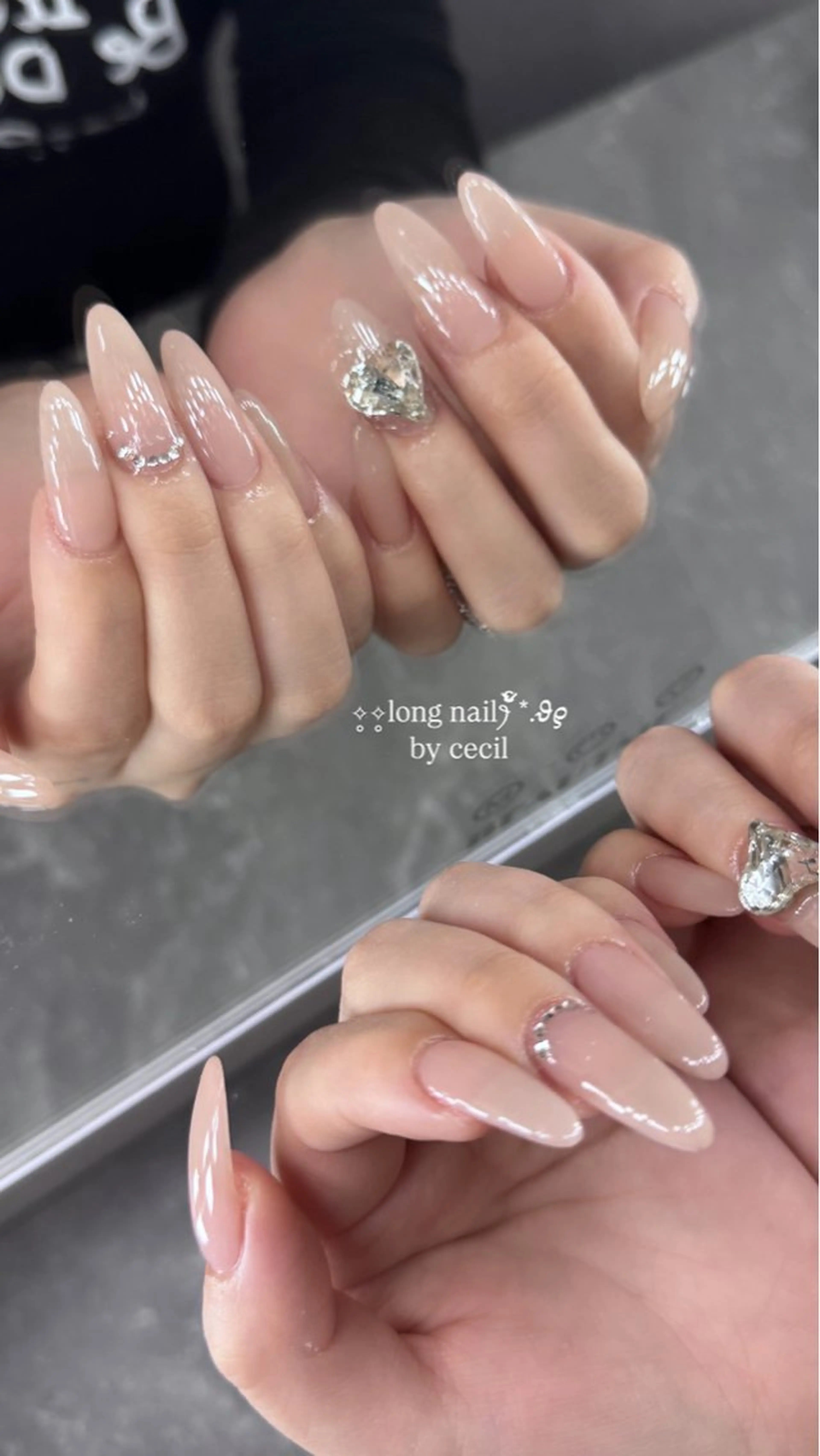 ネイル フレンチネイル 韓国ネイル マグネットネイル メンズネイル ニュアンスネイル ハンドネイル GRANDE大須 Cecil💜のネイルデザイン
