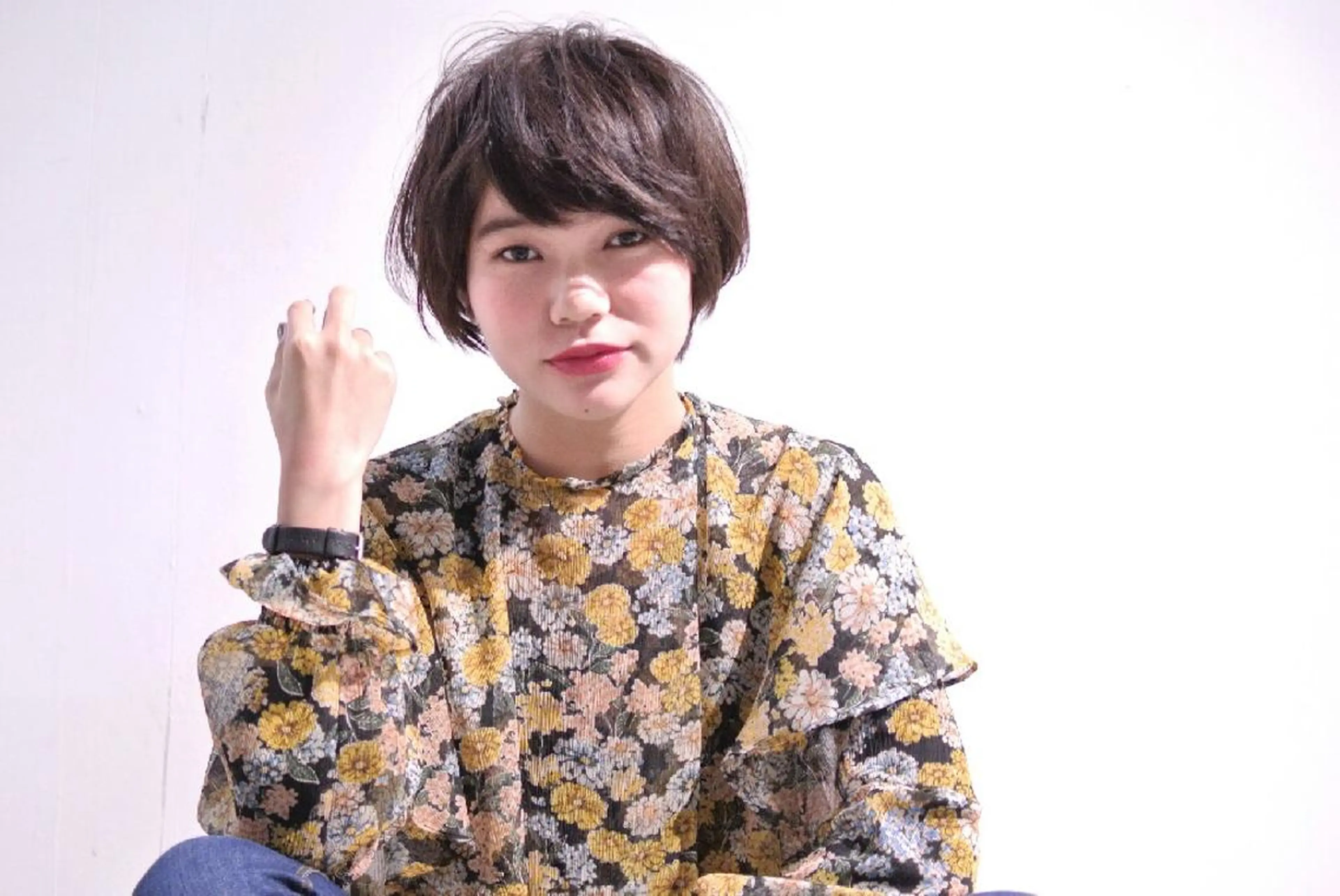 ショート カラー パーマ ショートヘア 樋口 千尋のヘアスタイル