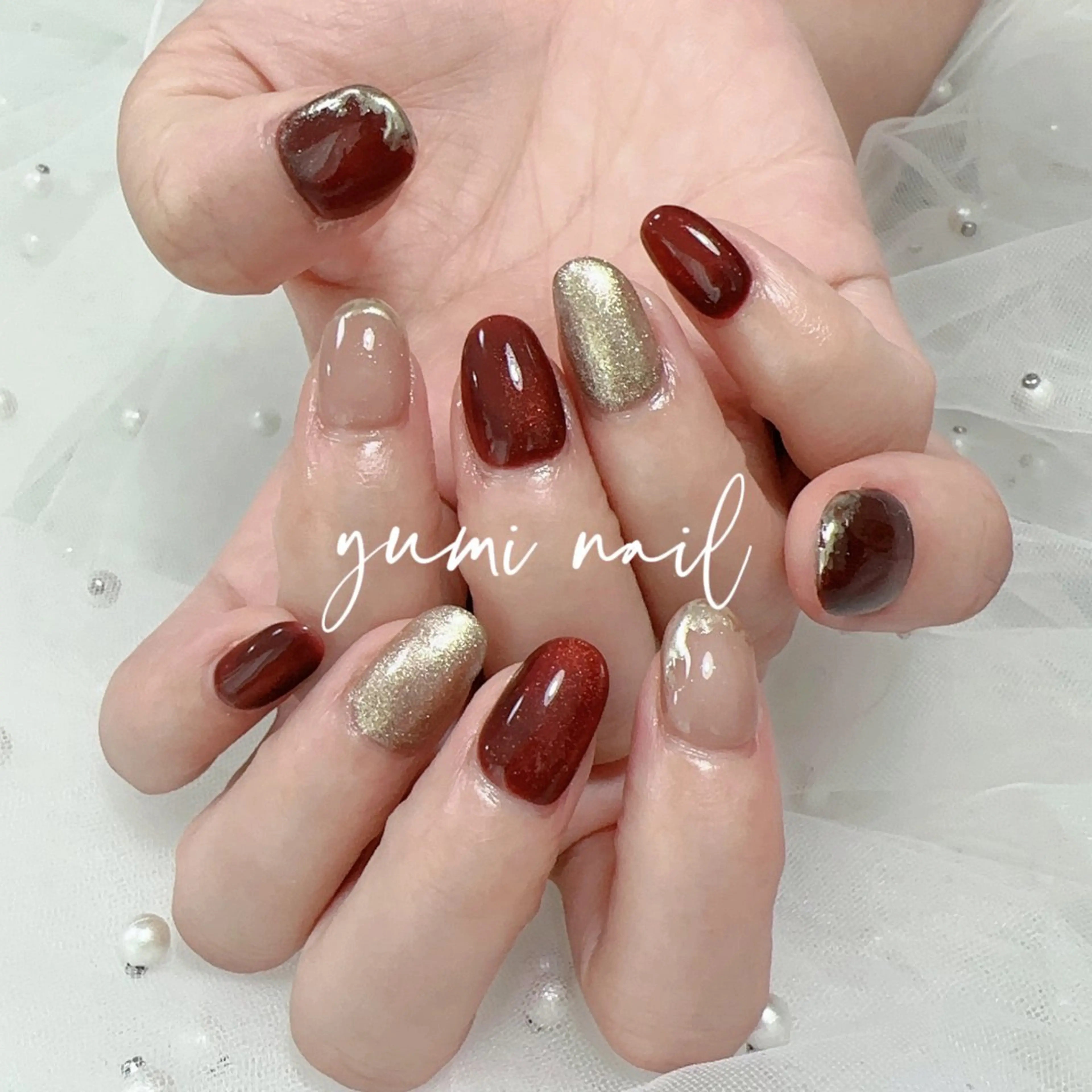 ネイル 𝐲𝐮𝐦𝐢🎀 長さ出しデザイン専門のネイルデザイン