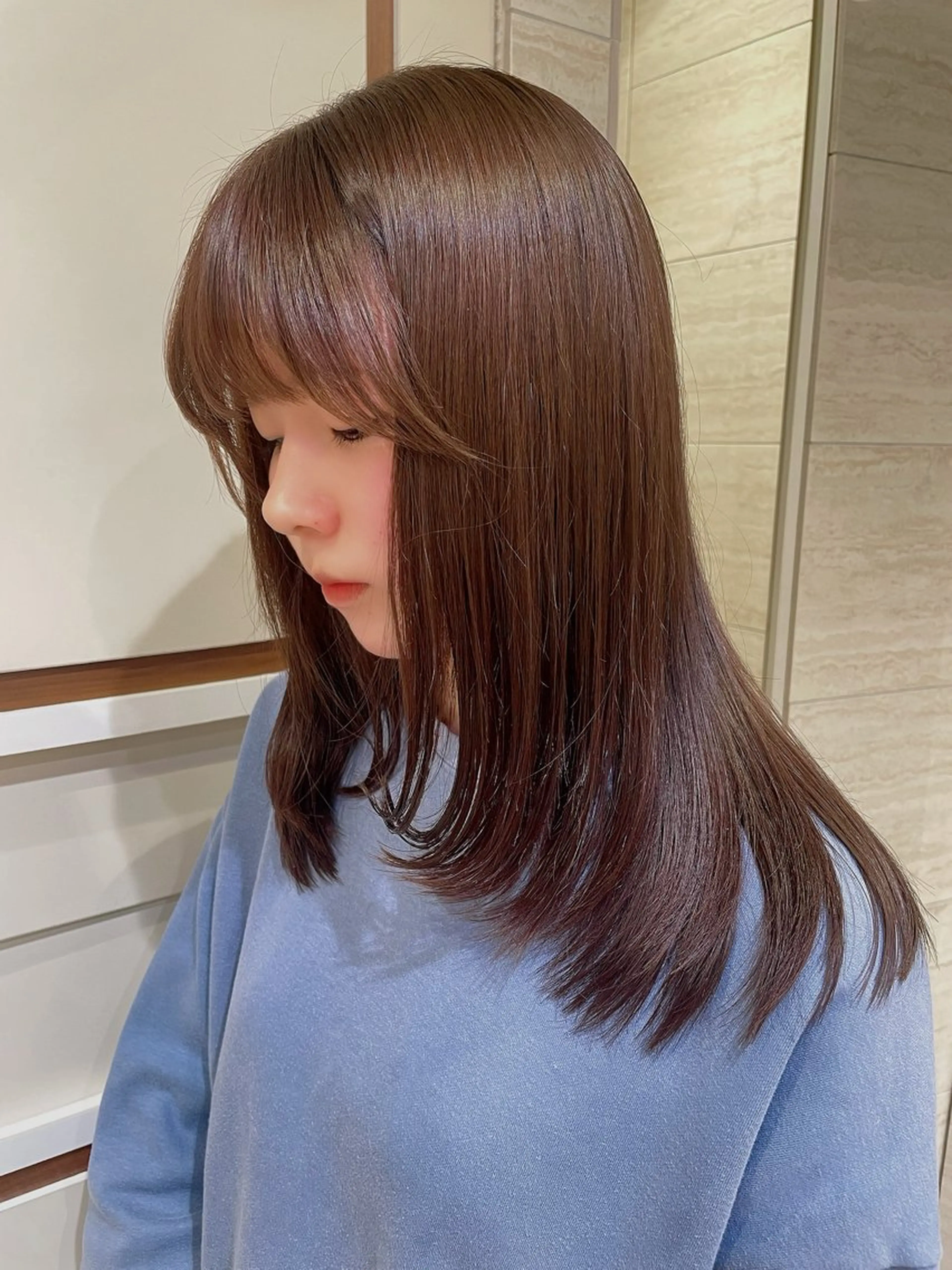 ロング 顔周りカット レイヤーカット ロング 小顔カット Rinka🍓 似合わせカット/大船のヘアスタイル