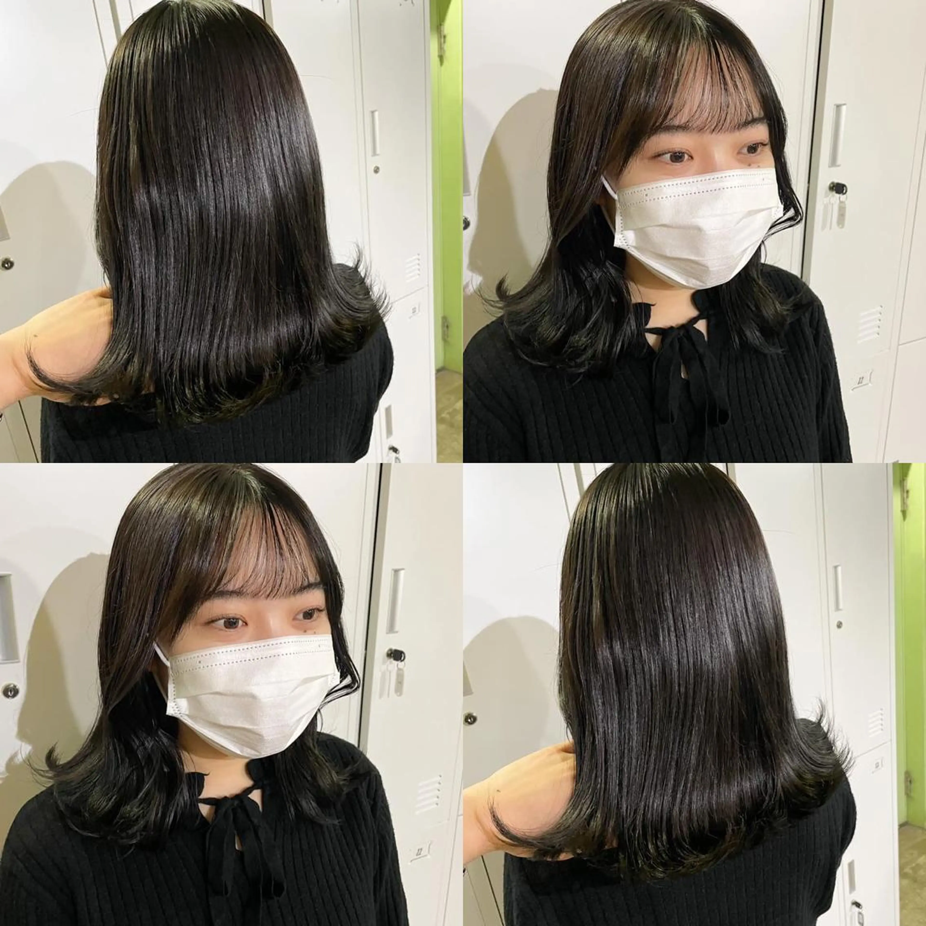 ミディアム カラー ボブヘアカット Rikapi❤️のヘアスタイル