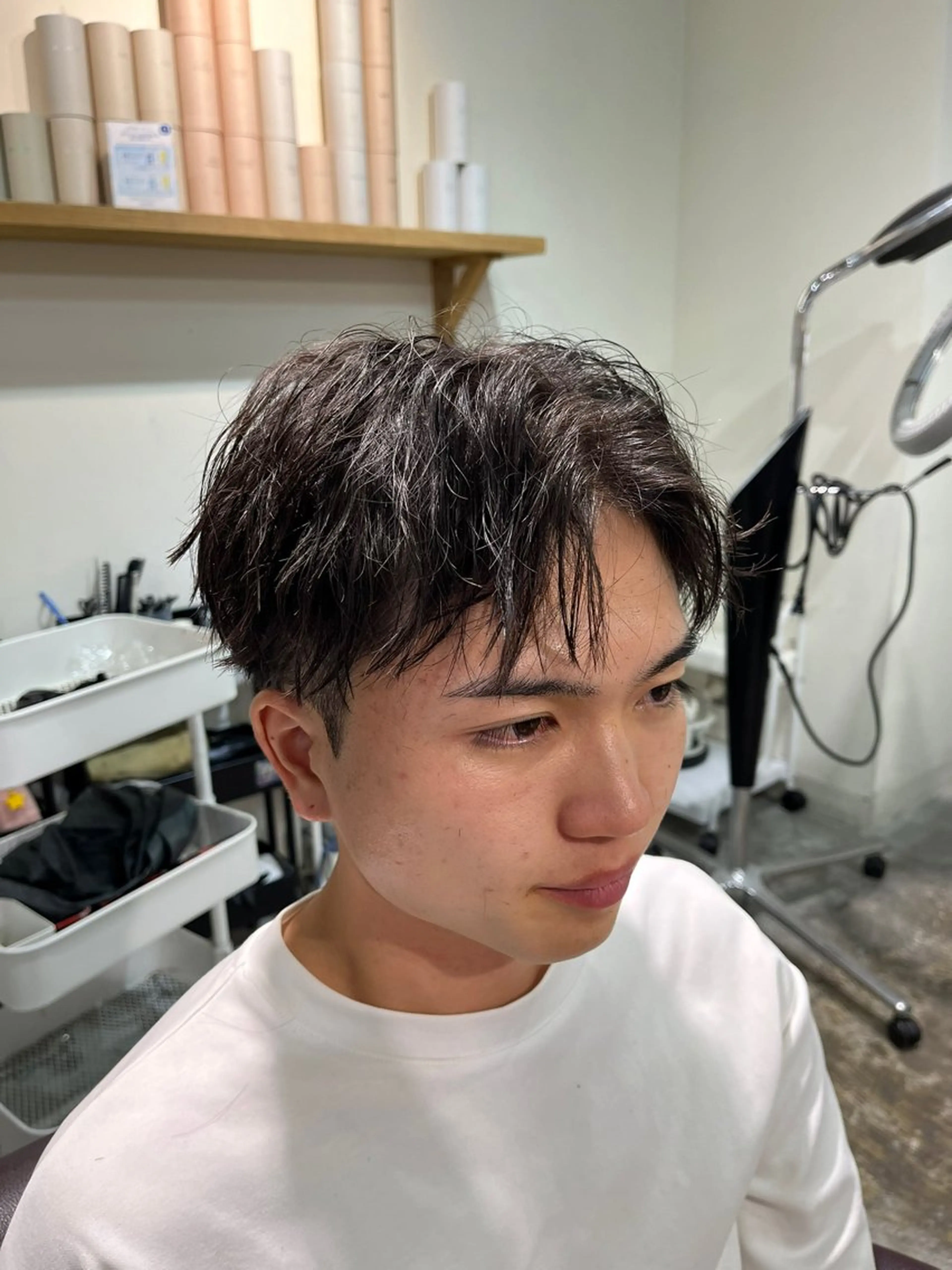 メンズ カット フェザーパーマ🌙 毛流れ yuzukiのヘアスタイル