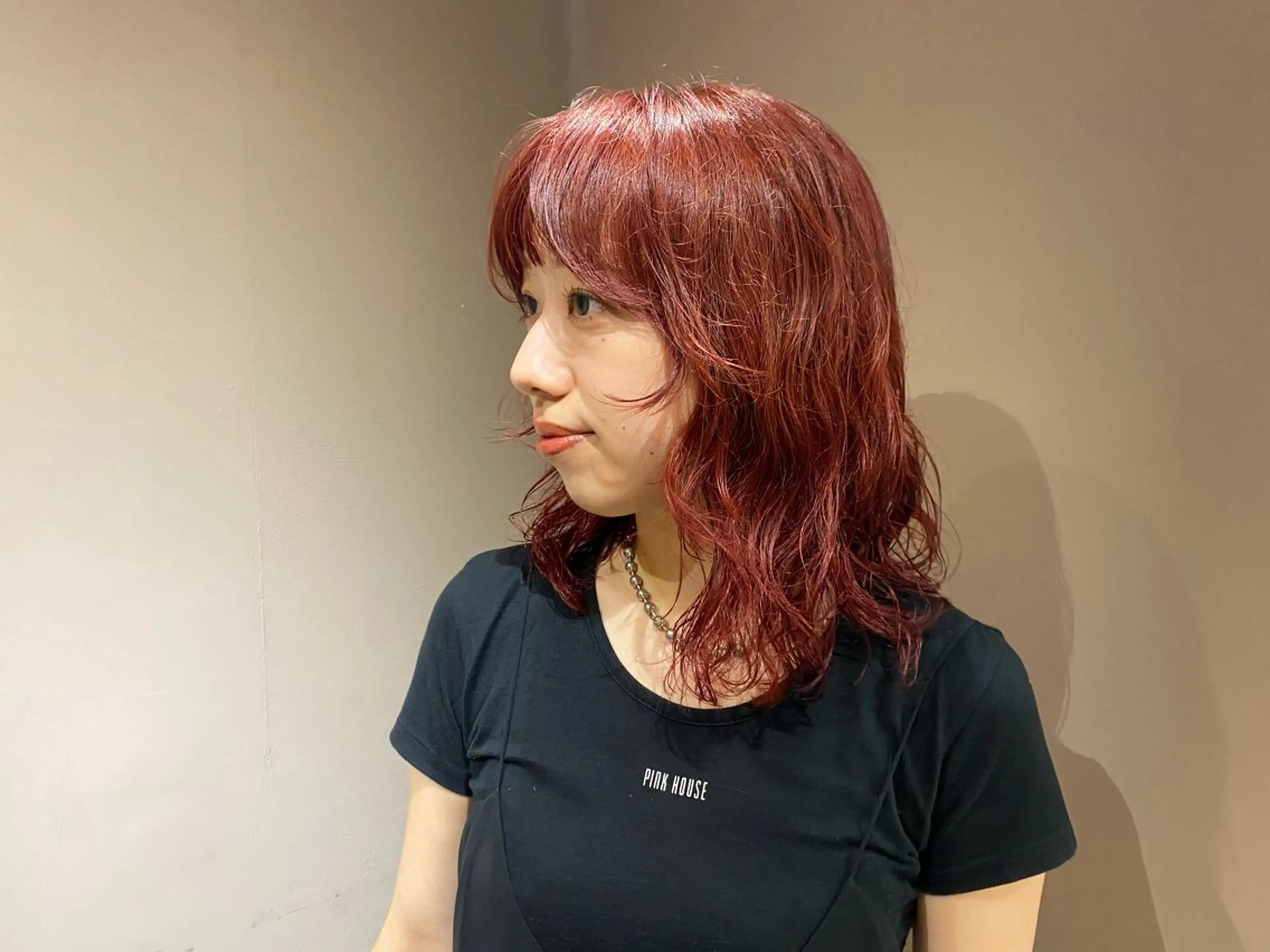 ミディアム カラー カット ヘアカラー トリートメント ナツオ/ レイヤーカットのヘアスタイル