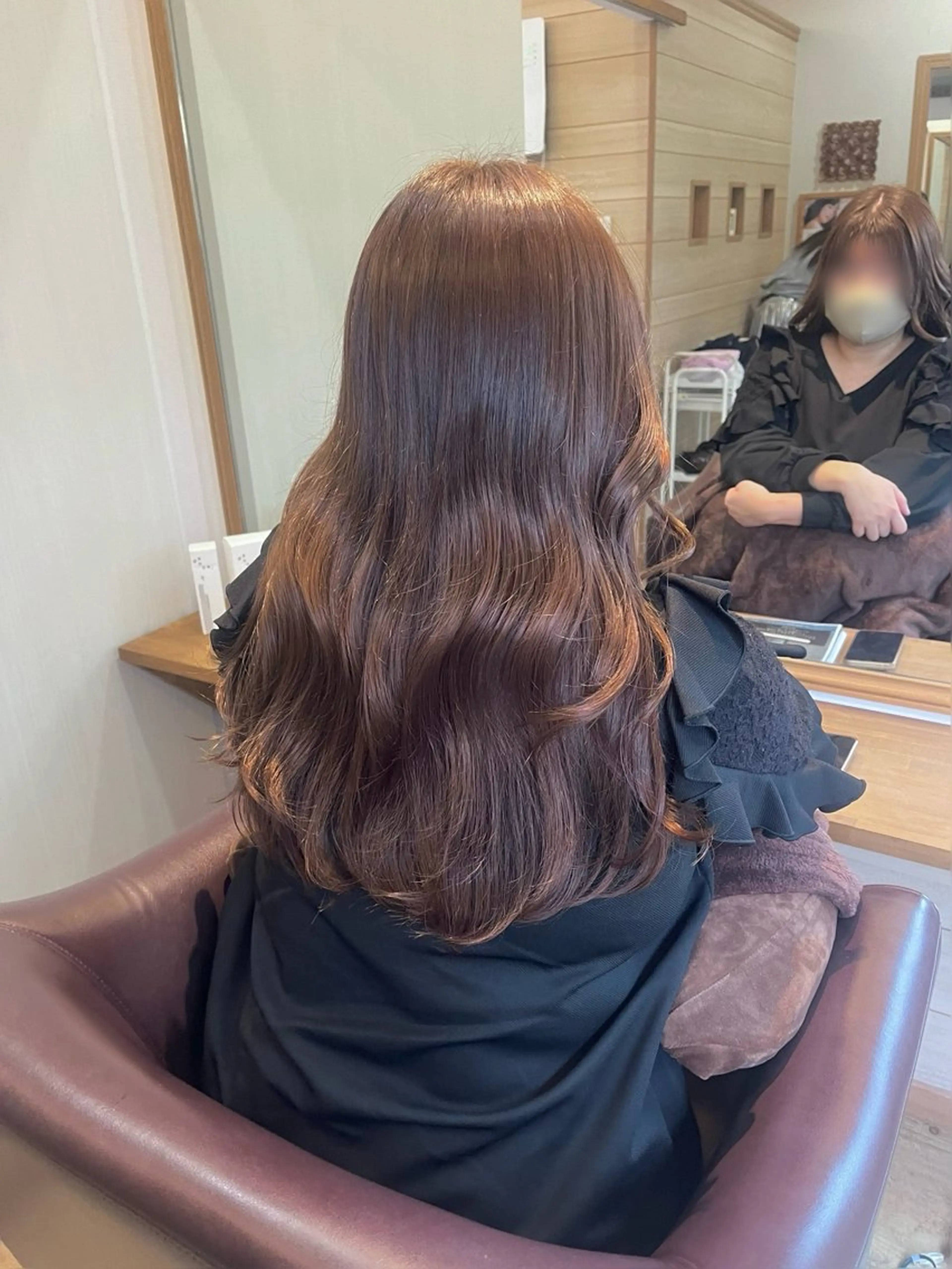 セミロング カラー ヘアアレンジ ブラウンカラー 透明感カラー 栗林 姫花のヘアスタイル