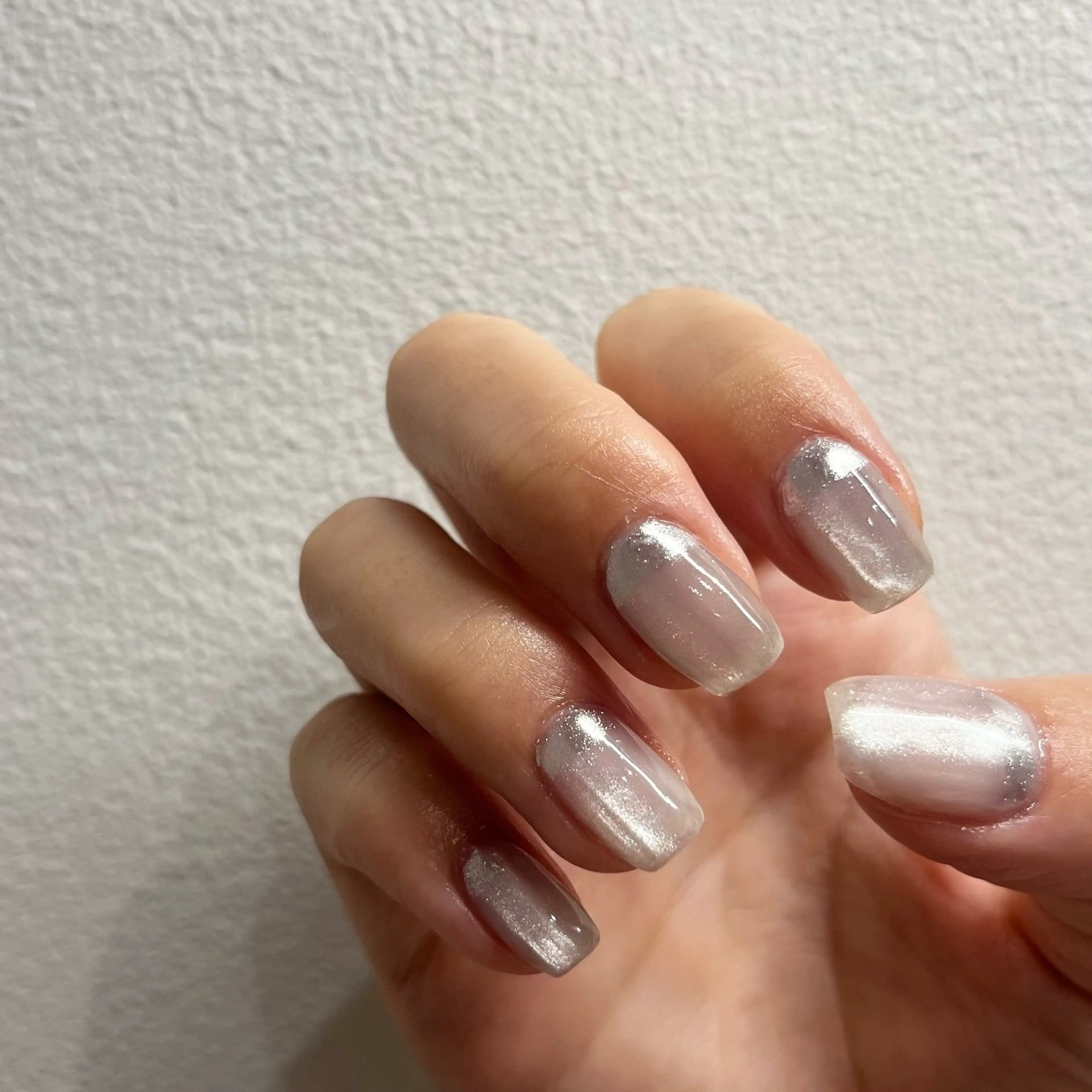 ネイル クリアネイル マグネットネイル ミラーネイル ハンドネイル nail&care salon soa所属・soa/美容液ケアで 自爪を育てるネイルのネイルデザイン