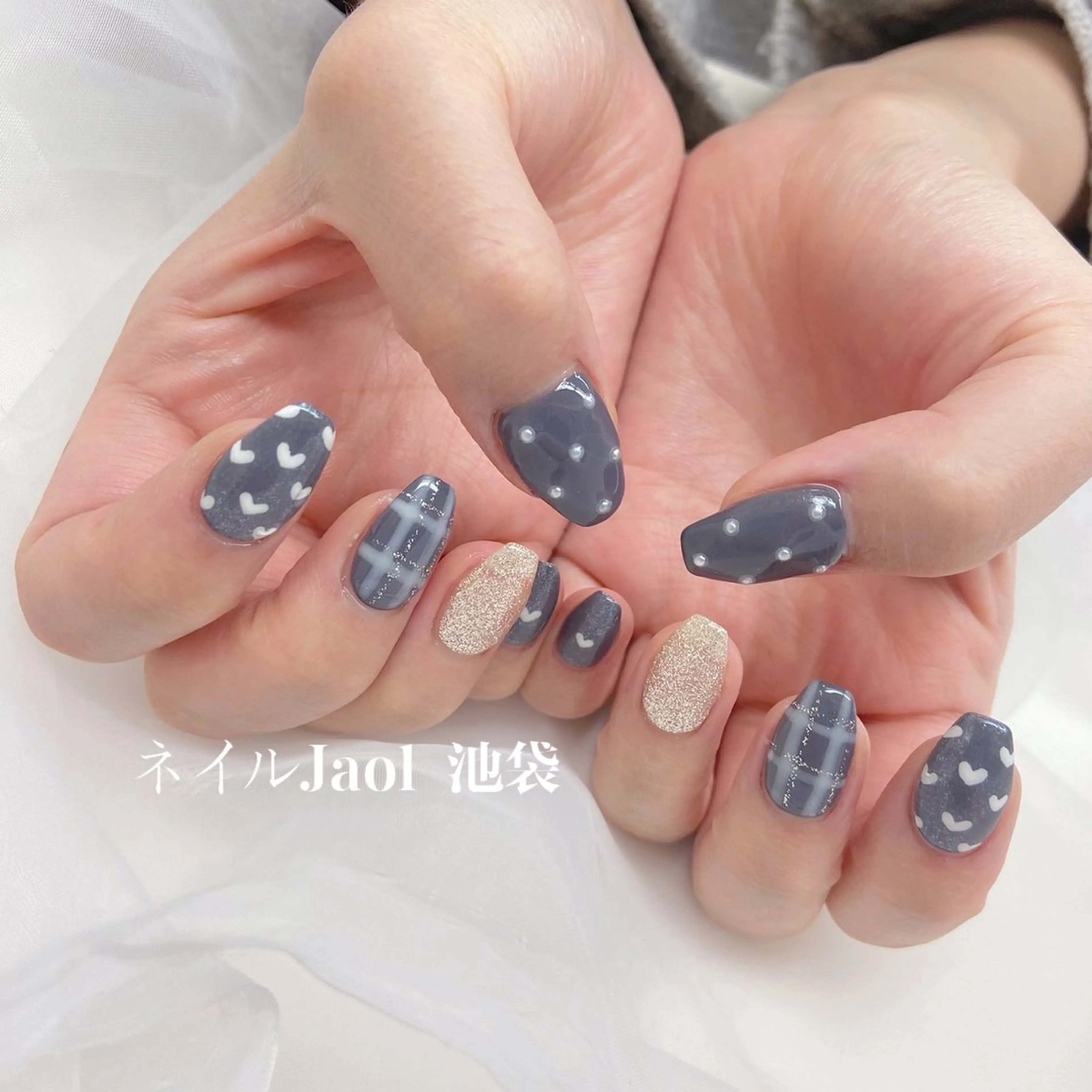 ミディアム ハンドネイル nail jaol池袋店所属・ネイルJaol 池袋のネイルデザイン
