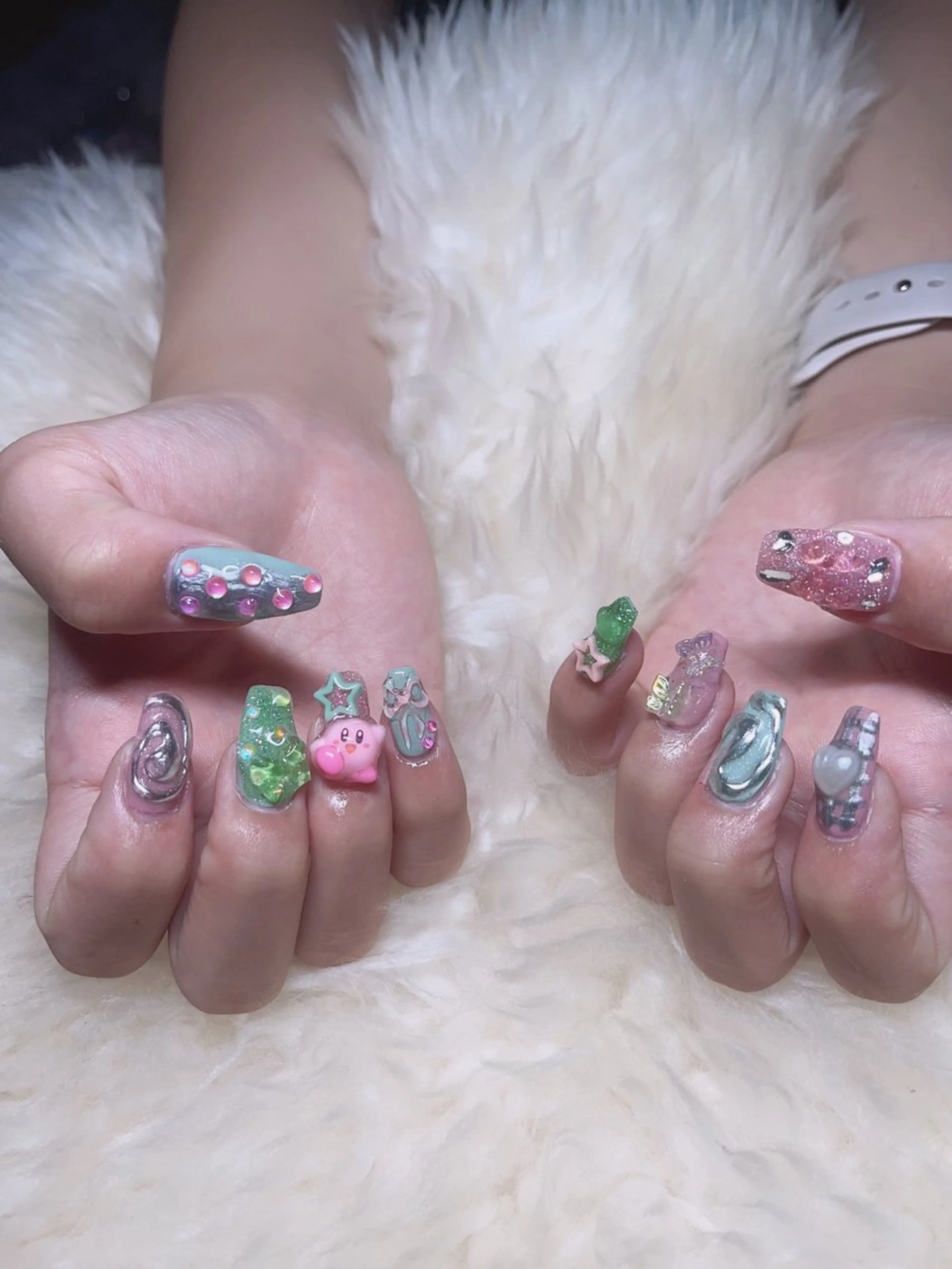 セミロング ハンドネイル ハンドケア 💜MIYA nail川崎店のネイルデザイン
