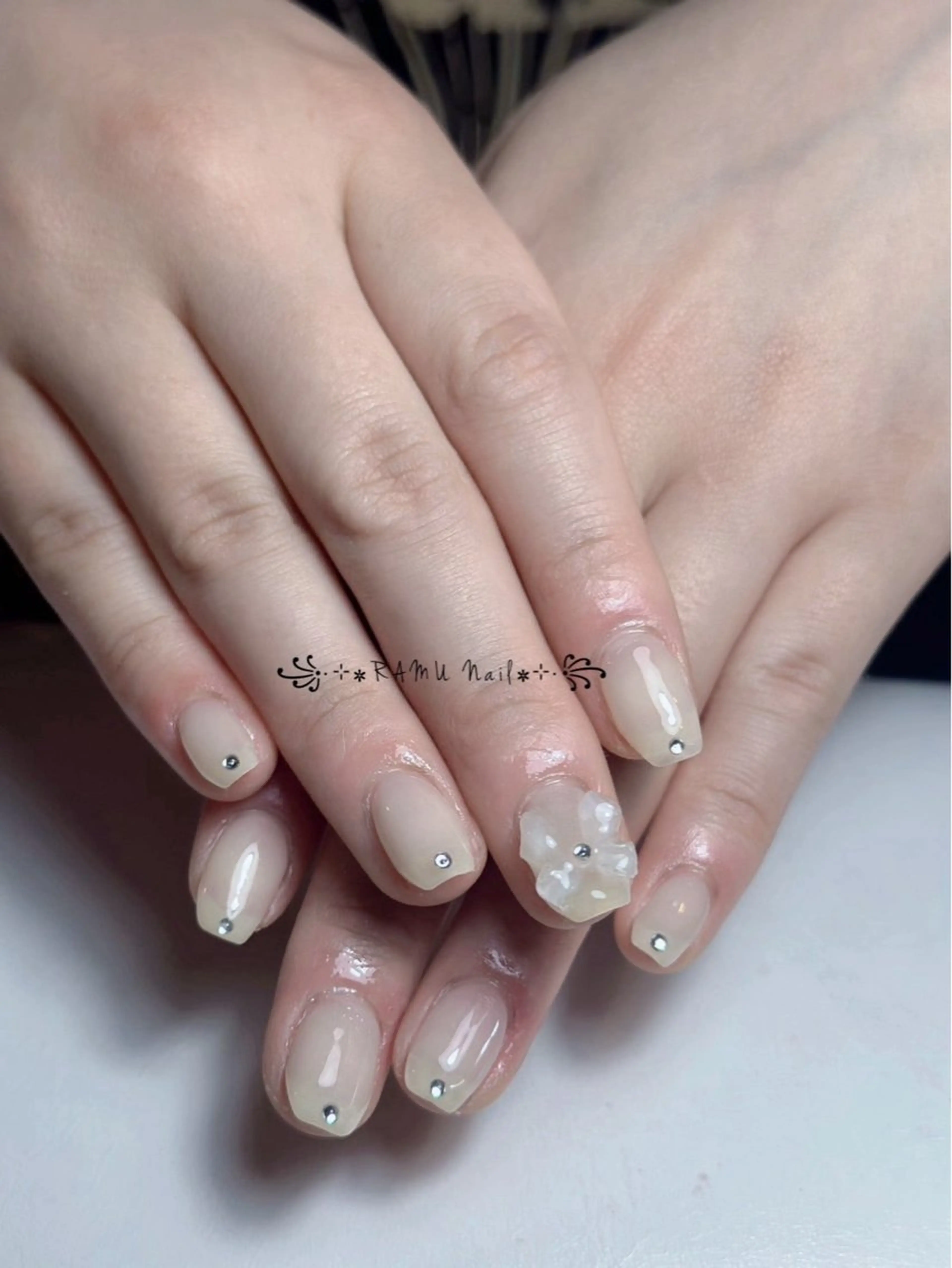 ネイル キラキラネイル マグネットネイル ミラーネイル ピンク 春ネイル ハンドネイル RAMU Nail 恵比寿店のネイルデザイン