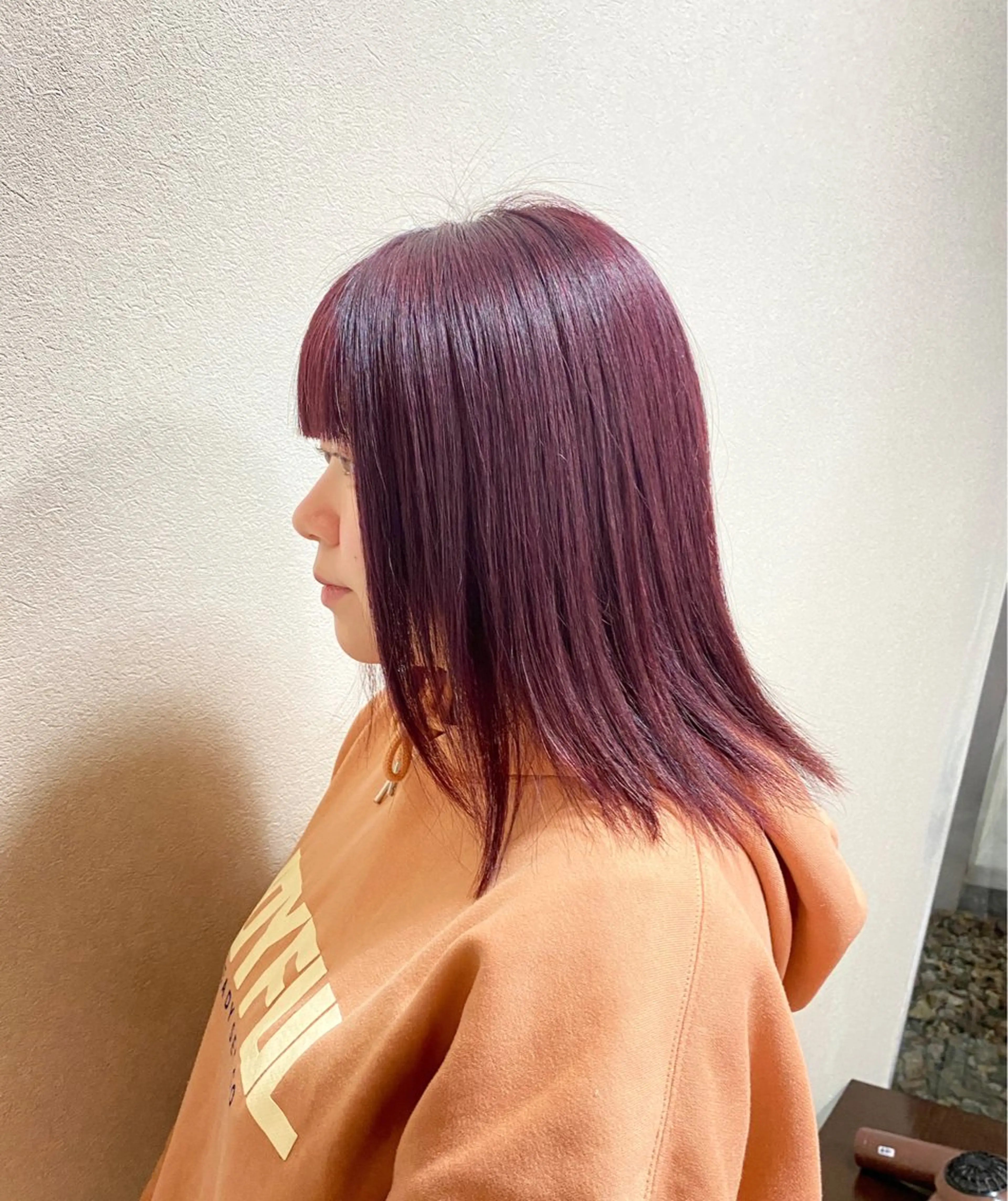 セミロング ブリーチなしWカラー /酸性ストレート河本のヘアスタイル