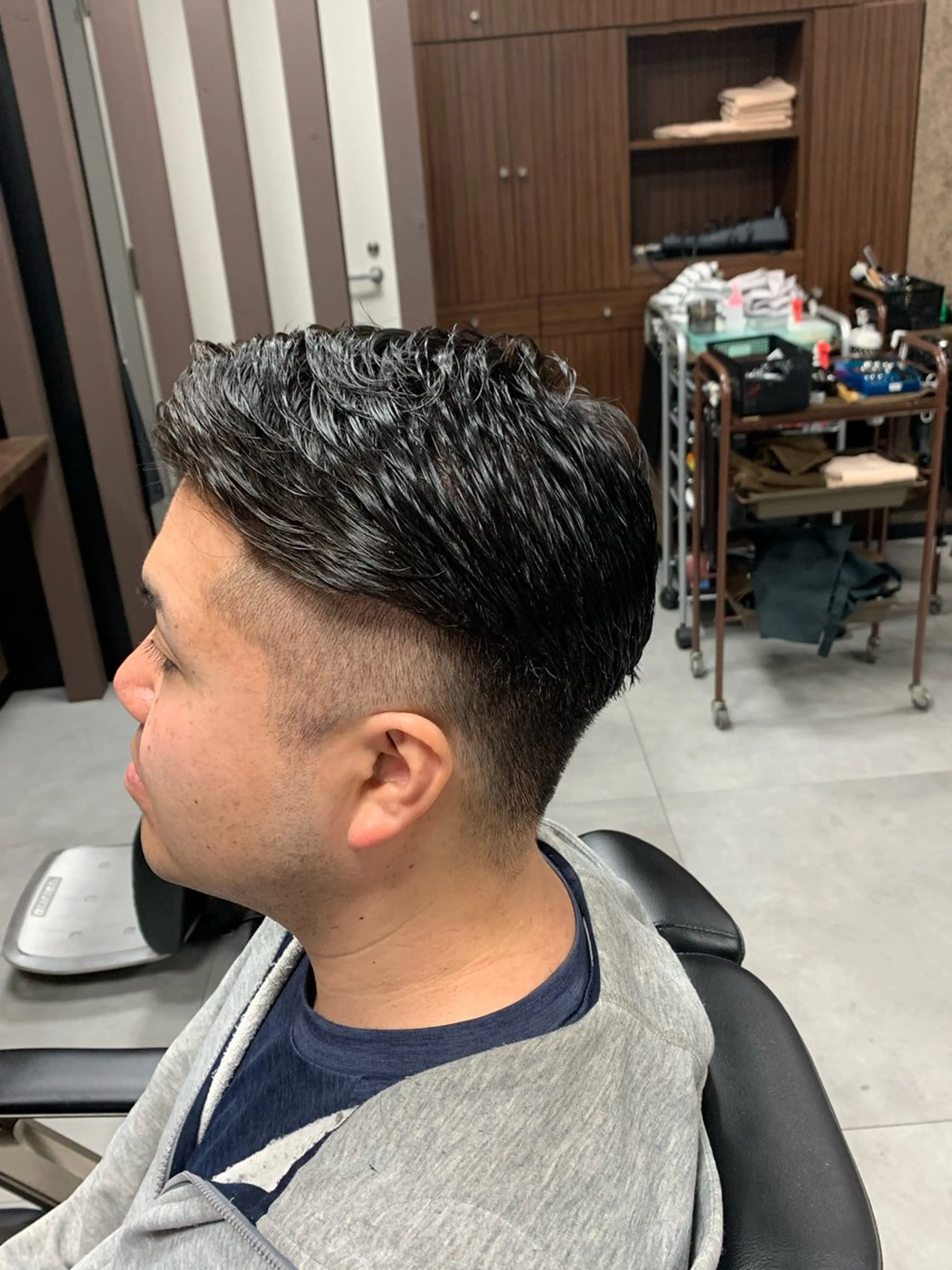 メンズ ビジネス バーバーショップ涼桜新町店所属・田中大 パーマ/メンズカットのヘアスタイル