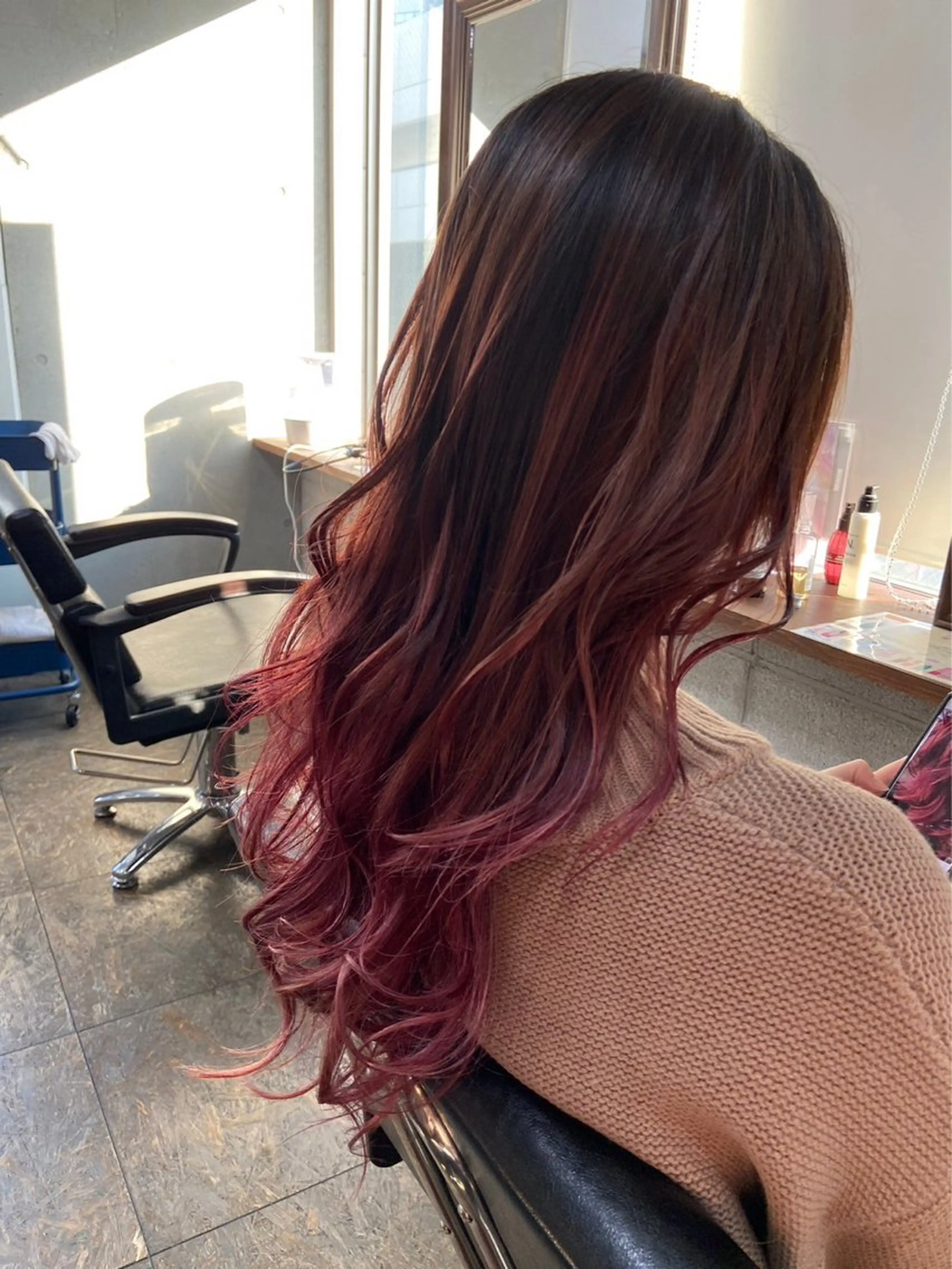 ロング カット ヘアカラー トリートメント 中山 丈也のヘアスタイル