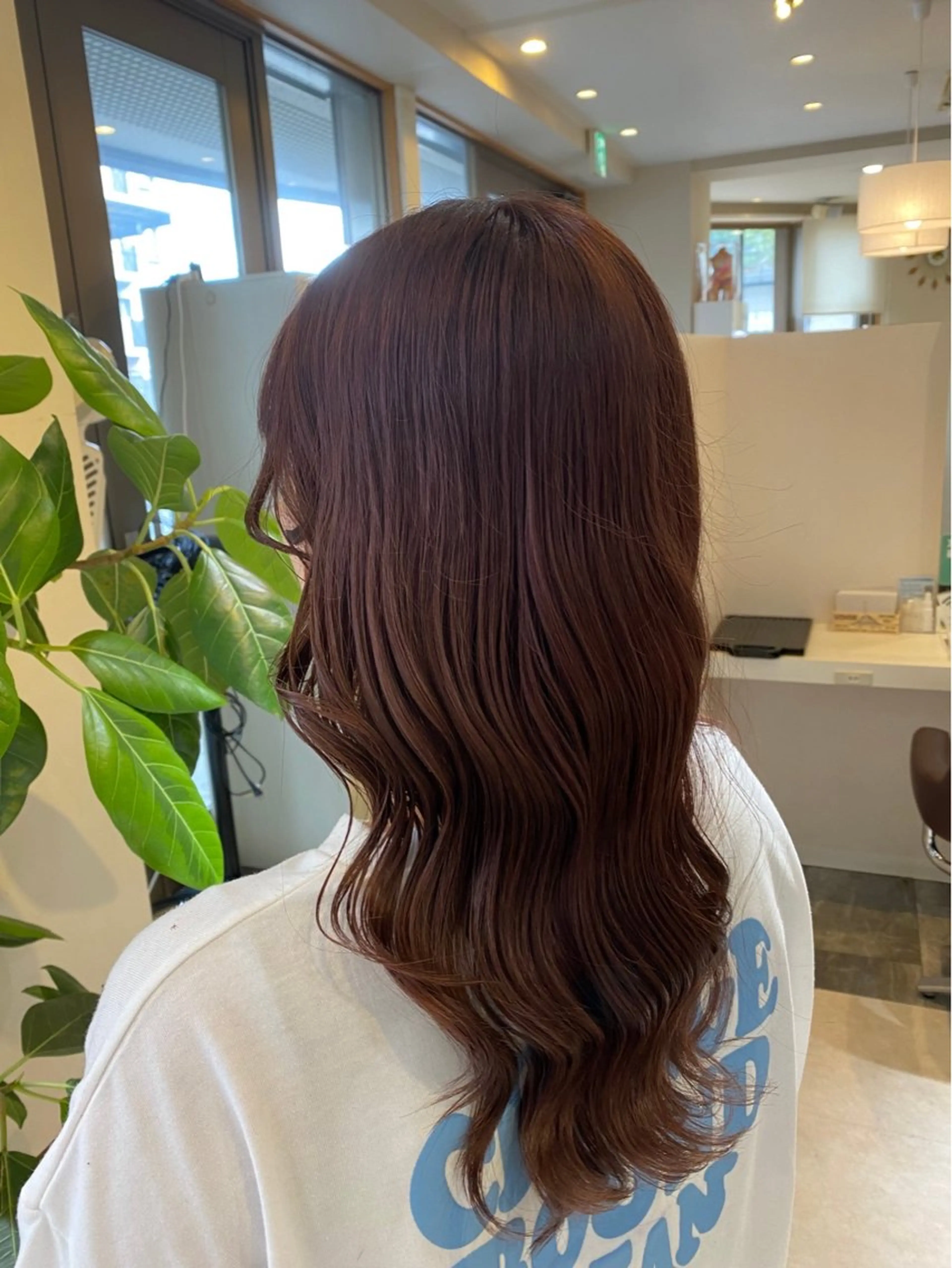 ロング カラー ブラウンカラー ココアブラウン 前原 星音のヘアスタイル