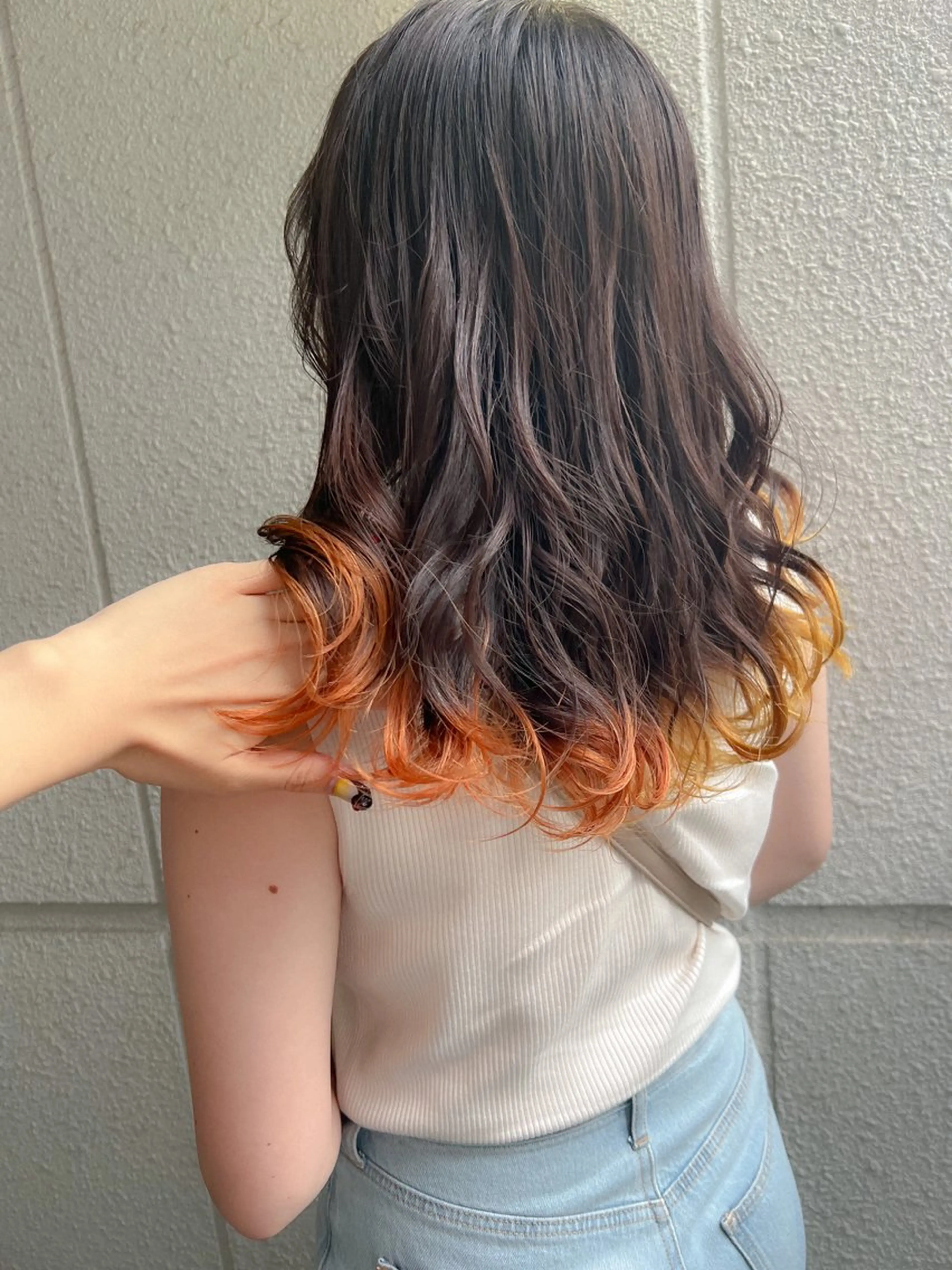 セミロング カラー ヘアカラー カラーパティシエ facce🌼ikoのヘアスタイル