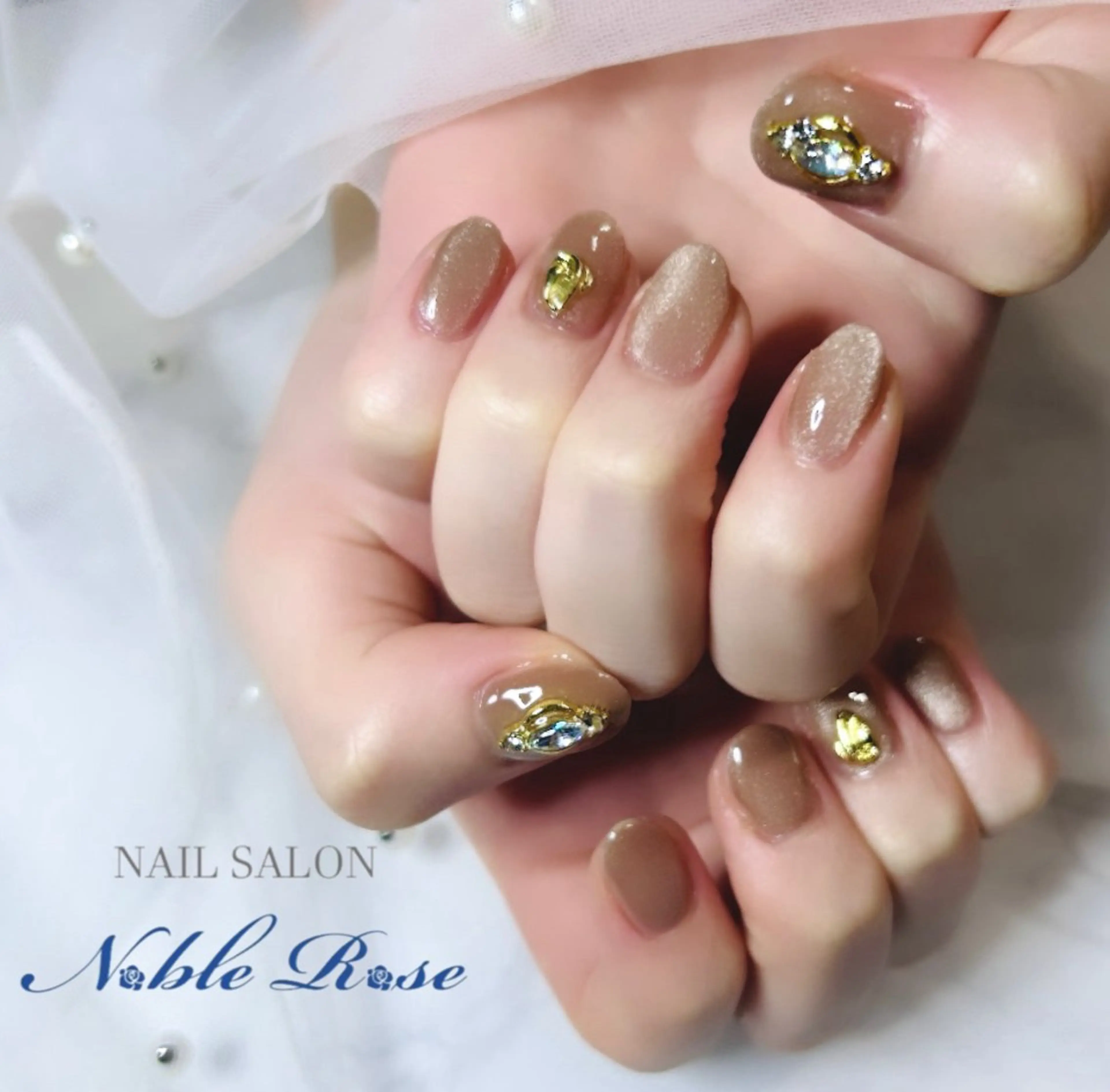 ネイル マグネットネイル シンプルネイル Noble Rose🥀のネイルデザイン