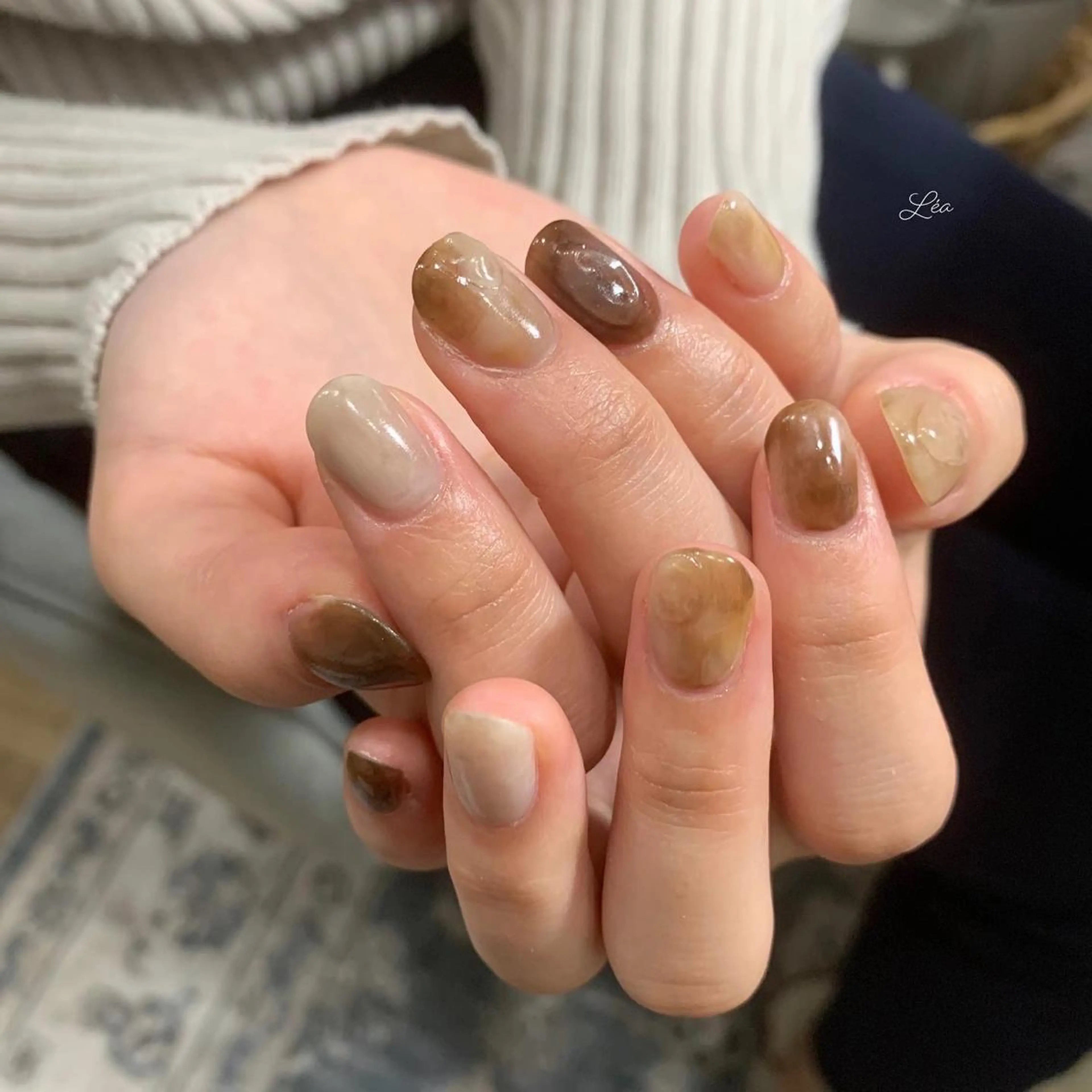 ネイル ジェルネイル 持ち込み パラジェル ソフトジェル Léa nailのネイルデザイン
