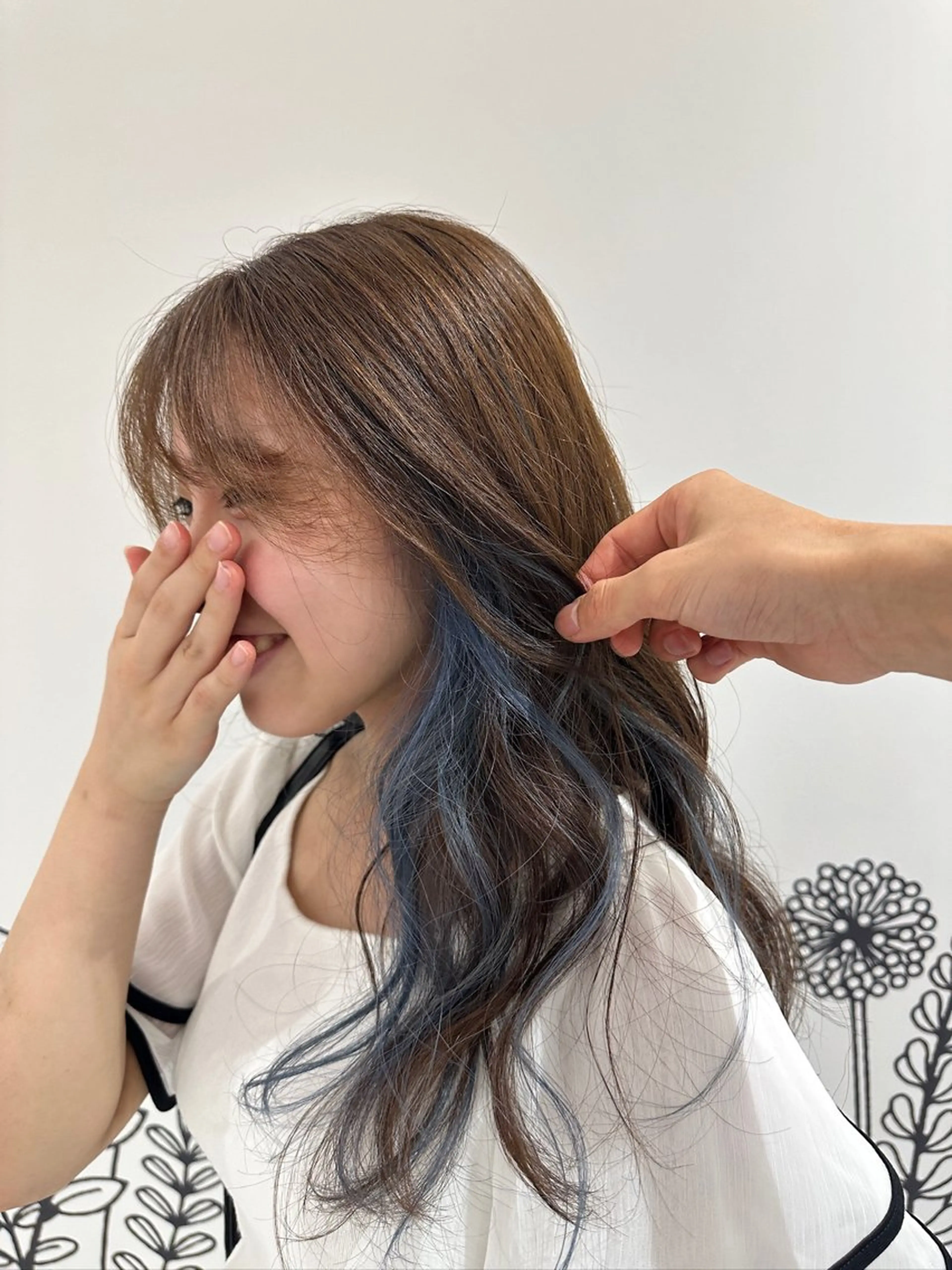 カラー ブリーチ ブルーカラー ヘアカラー TRUNS所属・こうた/髪質改善 ストレート/ヘアケアのヘアスタイル