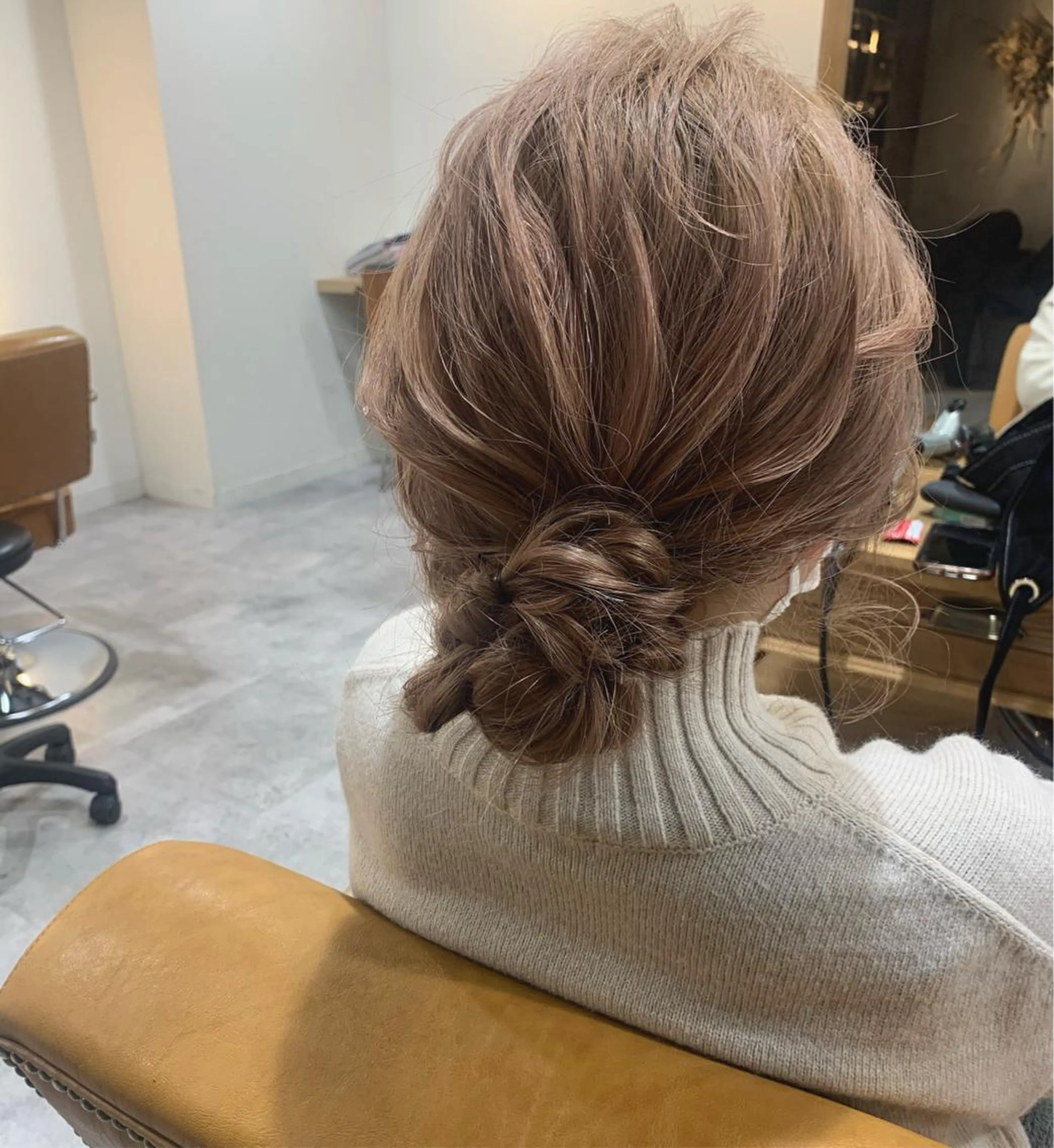 セミロング ヘアセット ブリーチ/アレンジ 天満/chihiroのヘアスタイル