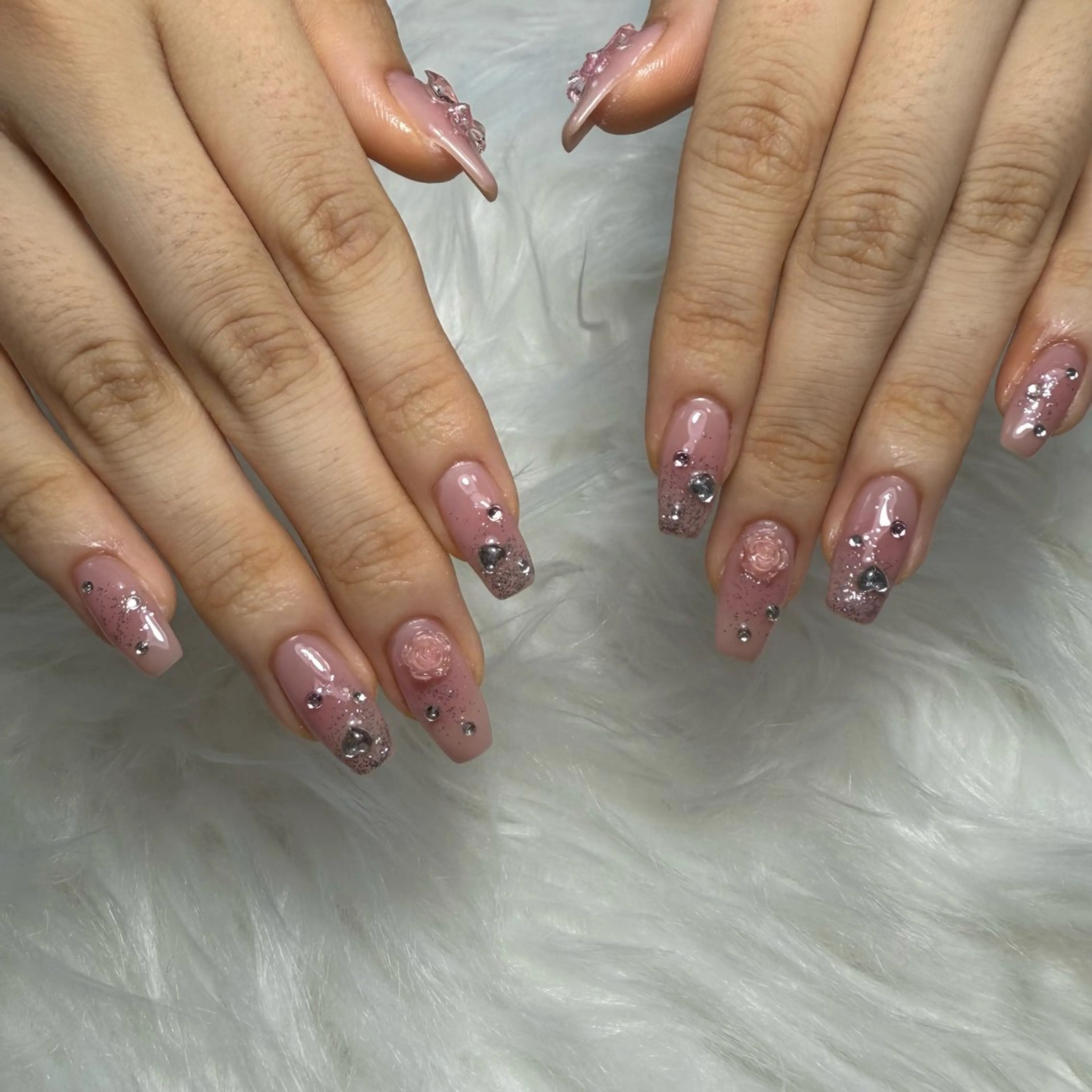 ネイル 成人式 ピンク ハンドネイル L'ino nailのネイルデザイン