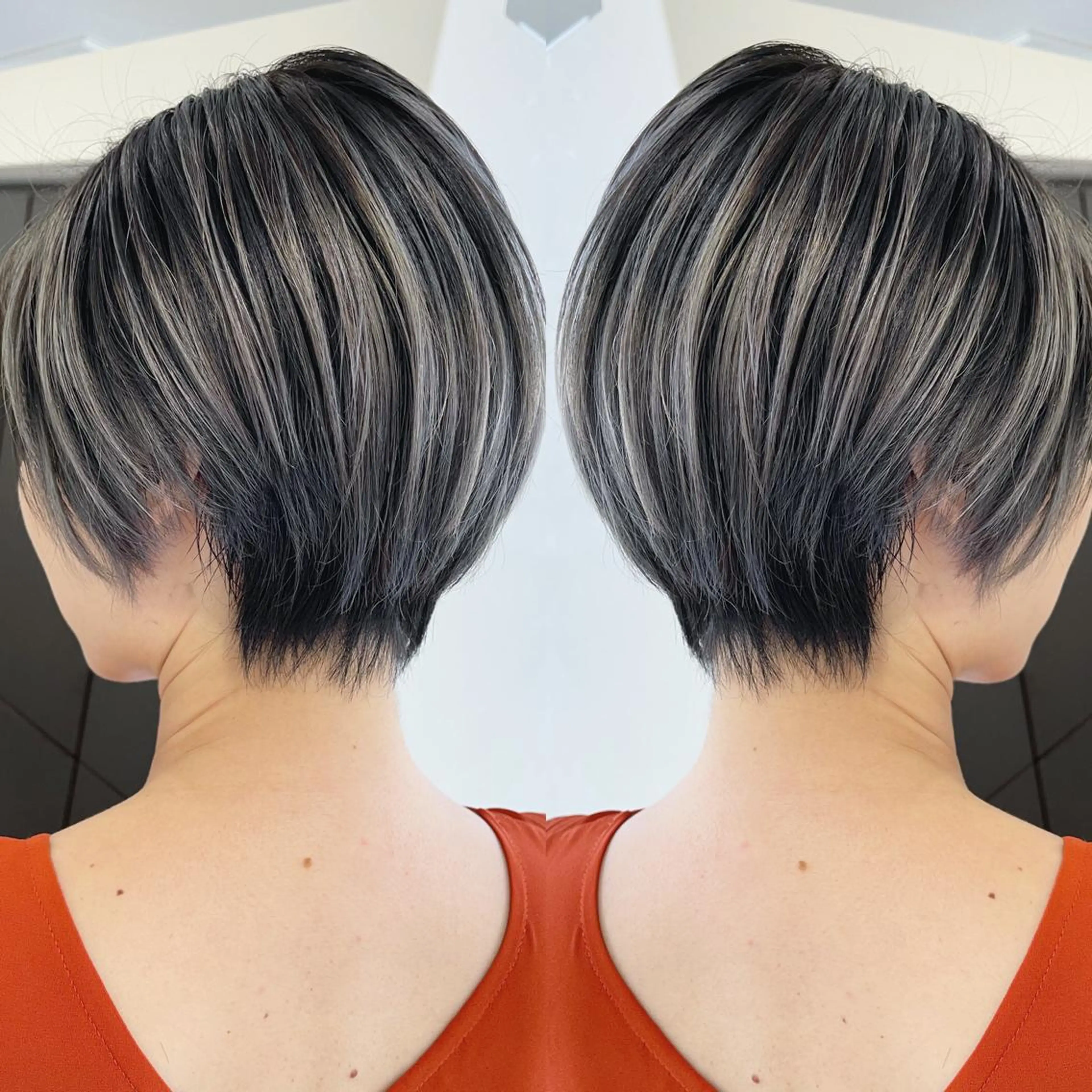 ショート ハイライト レイヤーカット H所属・H (エイチ) 烏丸御池店のヘアスタイル