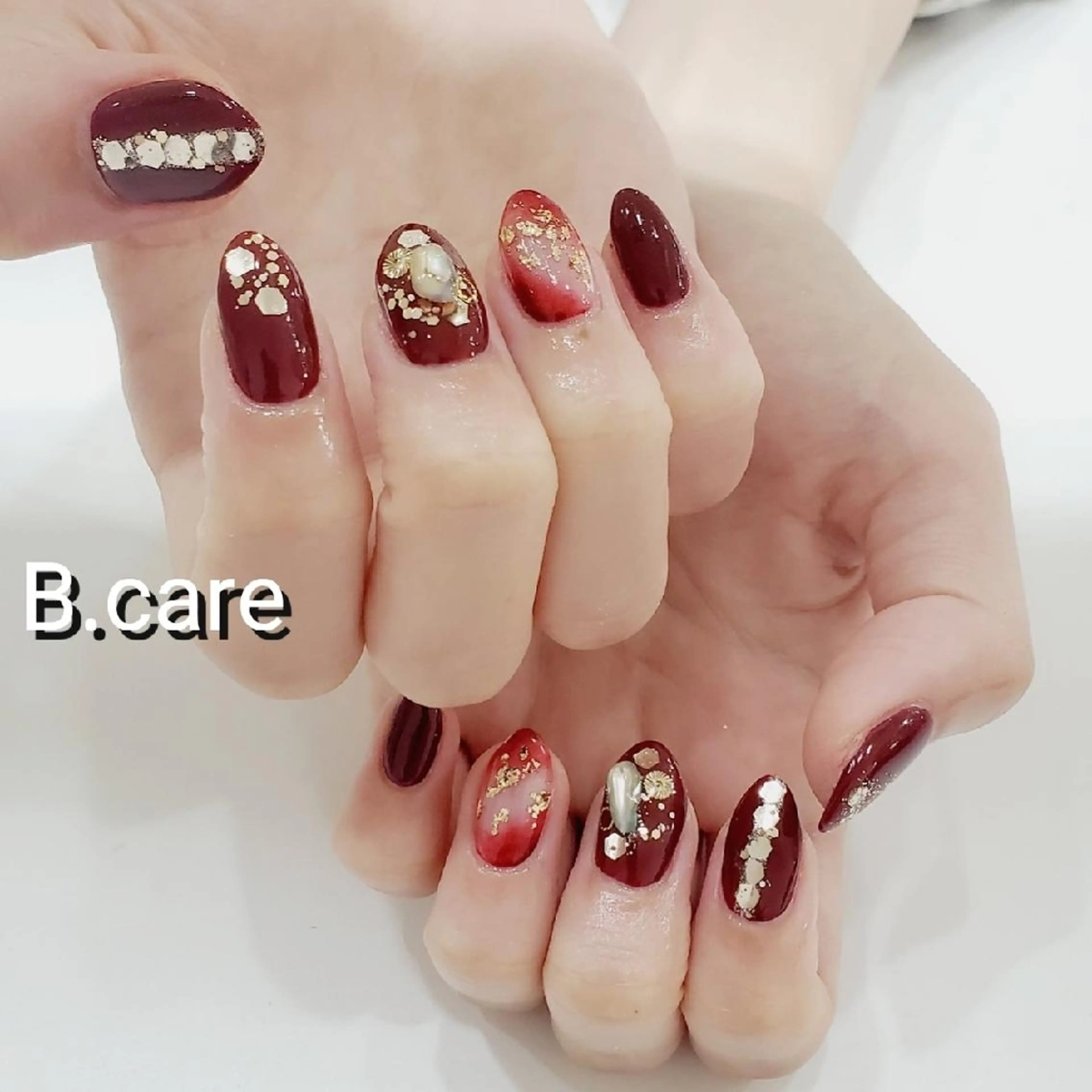 ネイル ボルドー B.care自由ヶ丘所属・早坂  のネイルデザイン