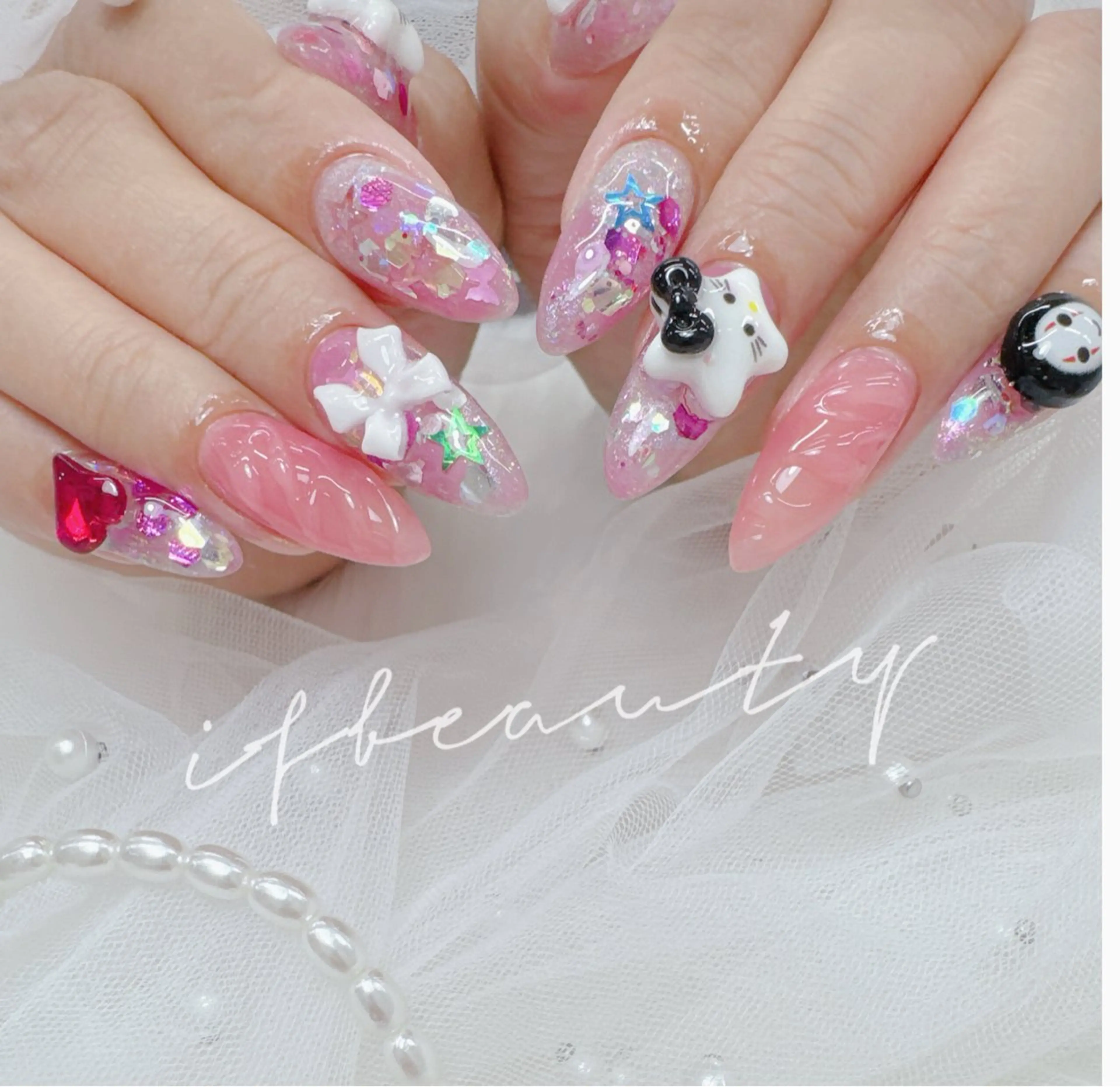 ロング ハンドネイル 上野if salon所属・if beautyのネイルデザイン