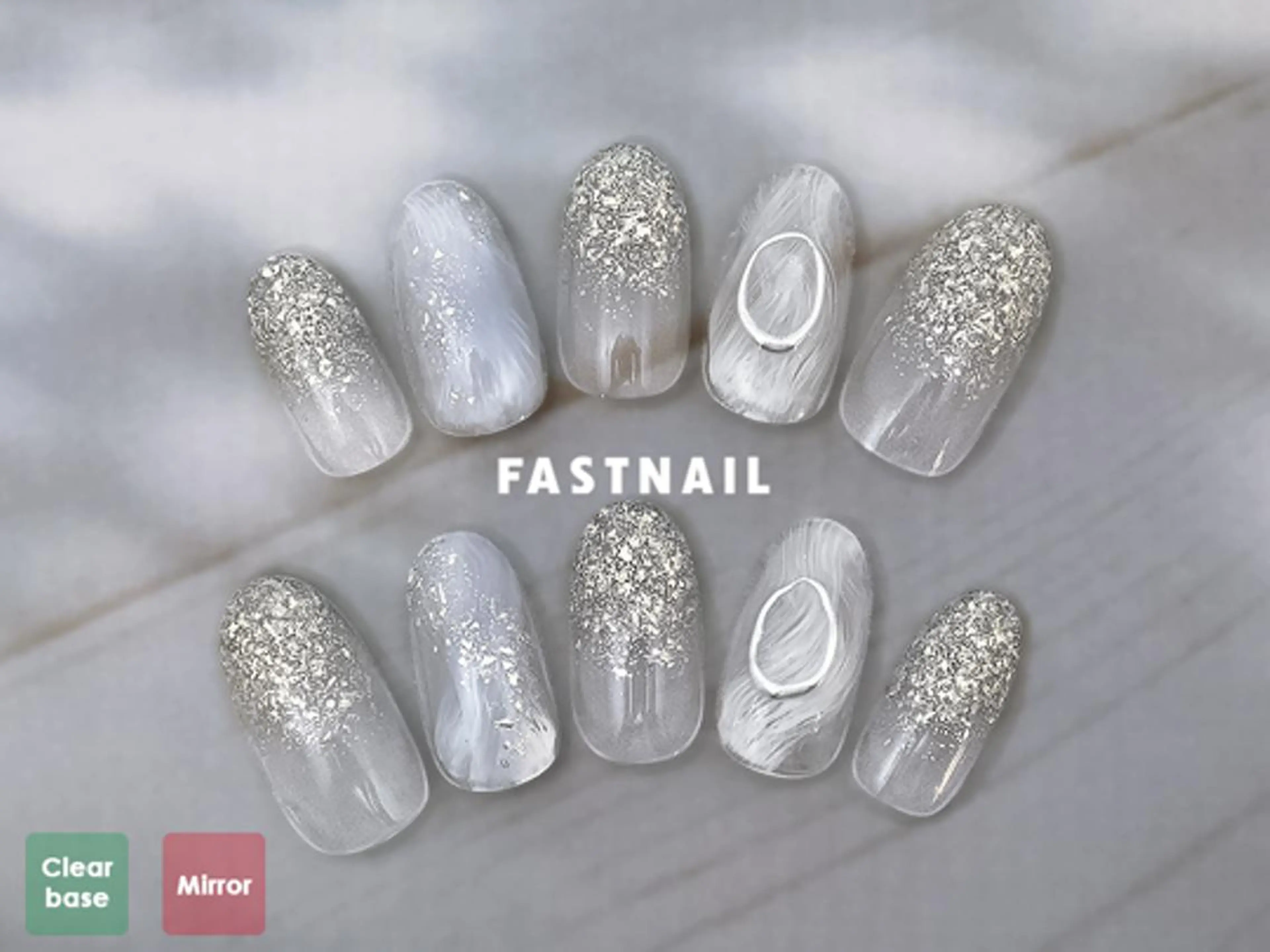 ネイル フットネイル フレンチネイル ジェルネイル ガラスフレンチ グラデーション NUMAZAWA KASUMIのネイルデザイン