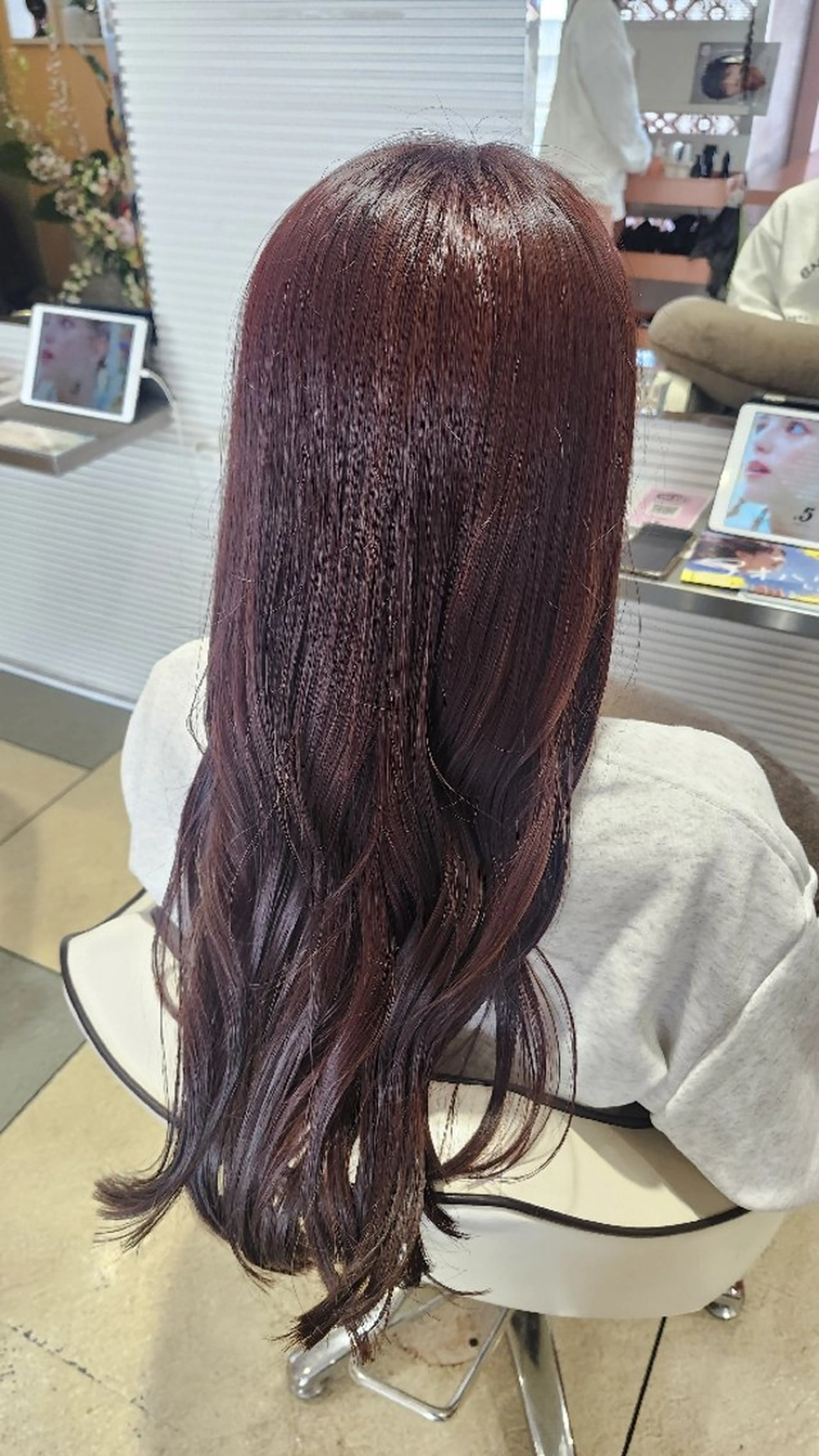 ロング カラー ダブルカラー レッドカラー 暖色カラー/髪質改善 /メンズ🧡莉南のヘアスタイル