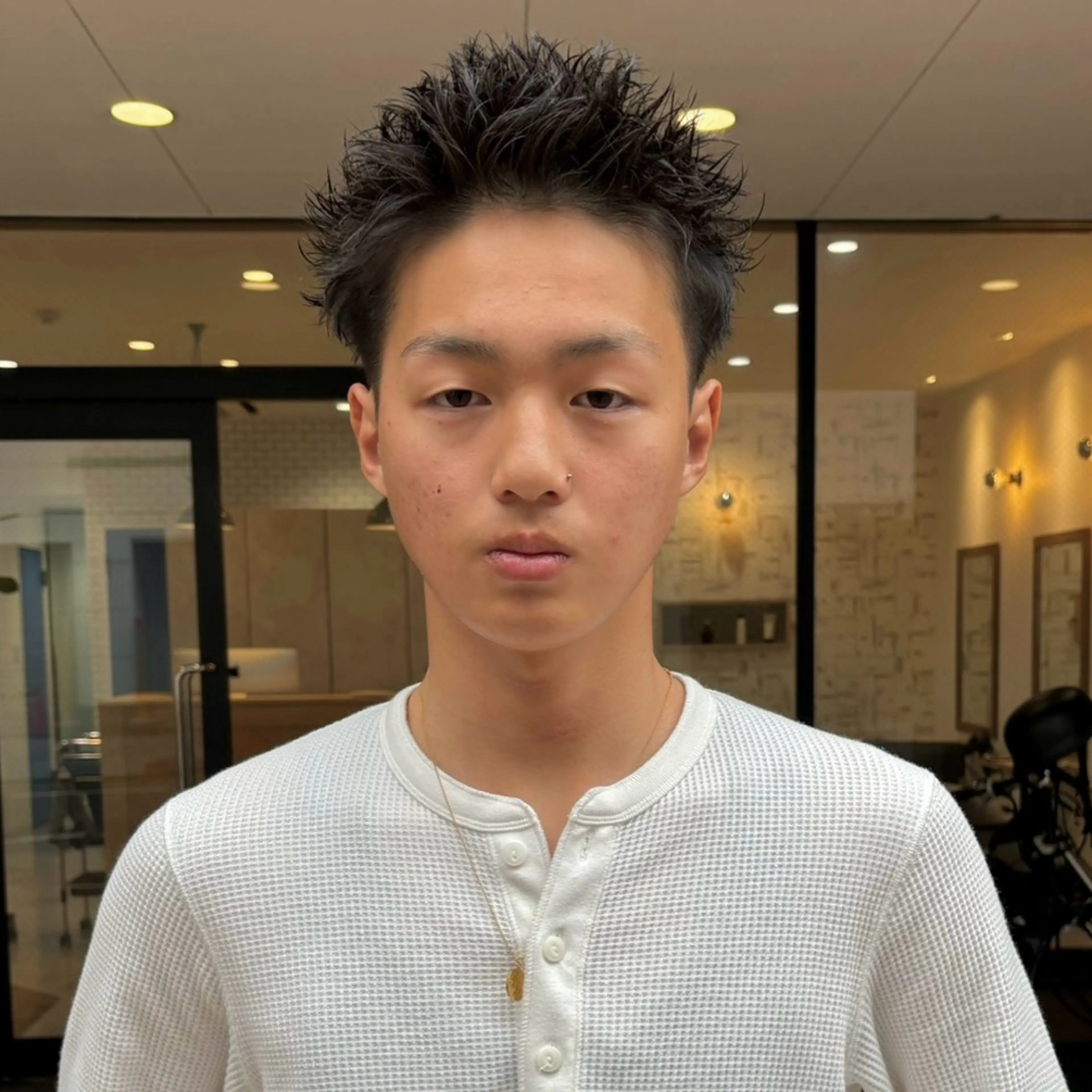 メンズ メンズパーマ メンズショート スパイキーショート カット 【メンズ専門 】村斎　伶次のヘアスタイル