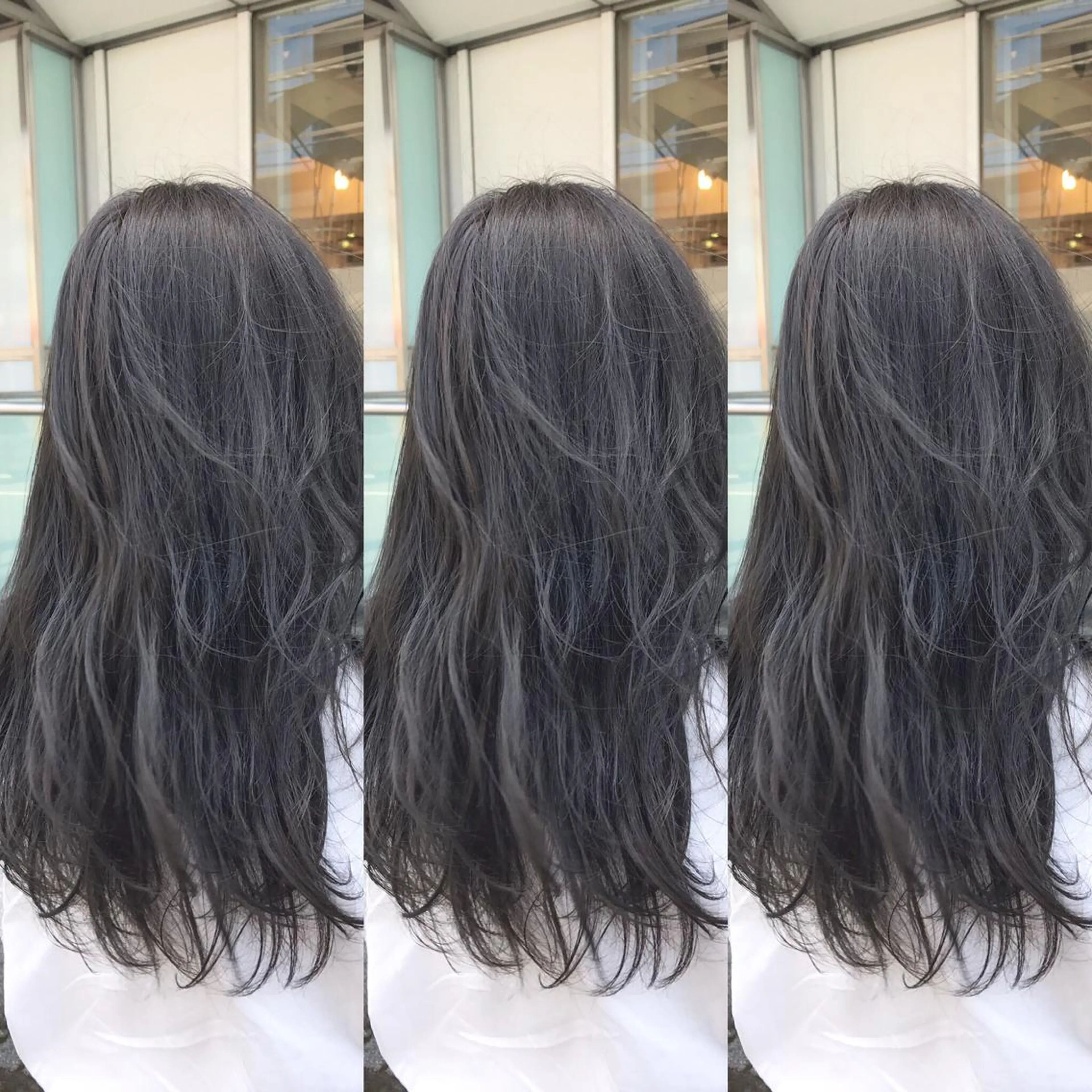 ロング カラー アッシュ イルミナカラー 青木 茂樹⭐️ 透明感カラーのヘアスタイル