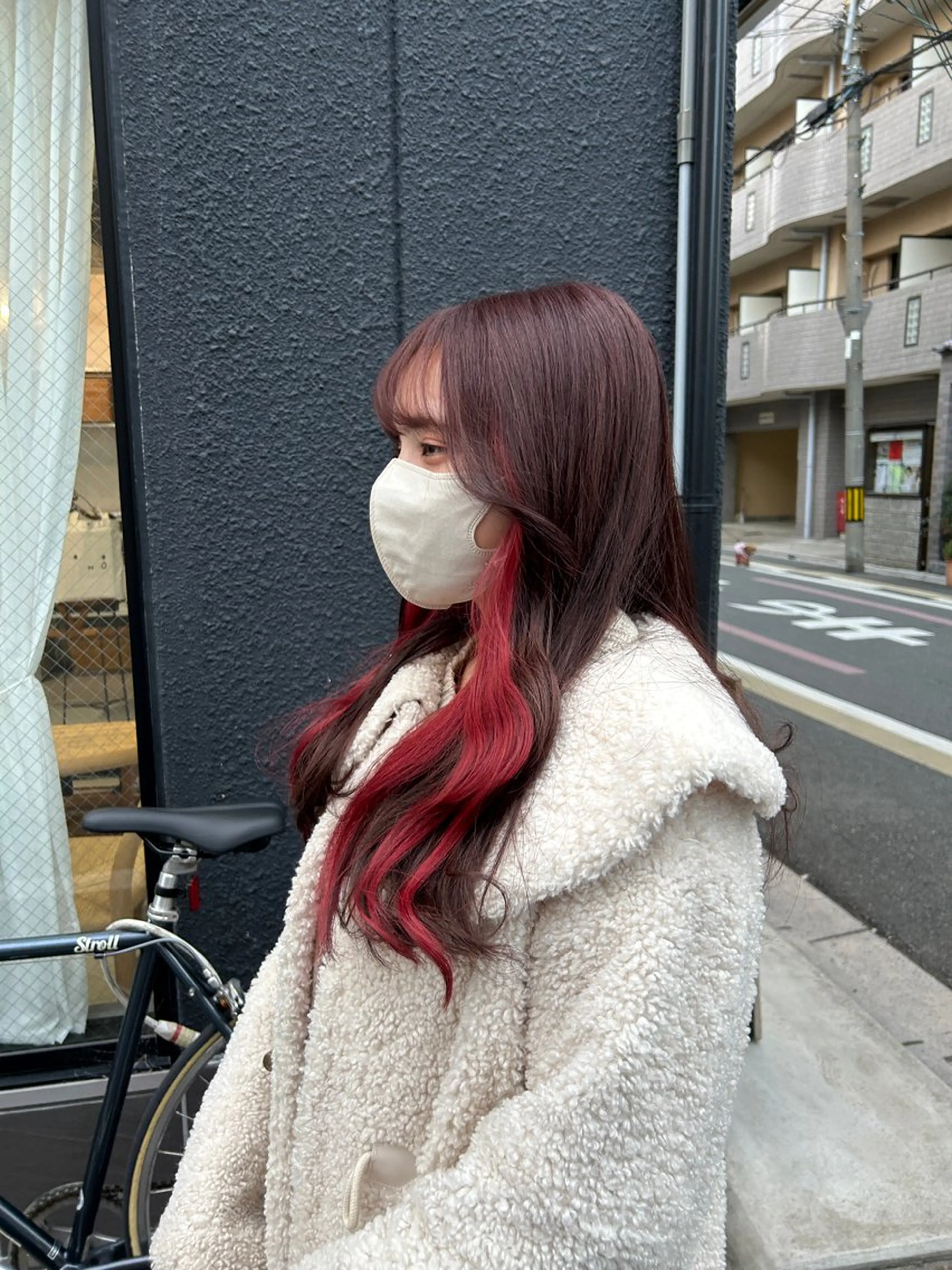 ロング カラー インナーカラー ピンクカラー 京都/カラー/松野 翔のヘアスタイル