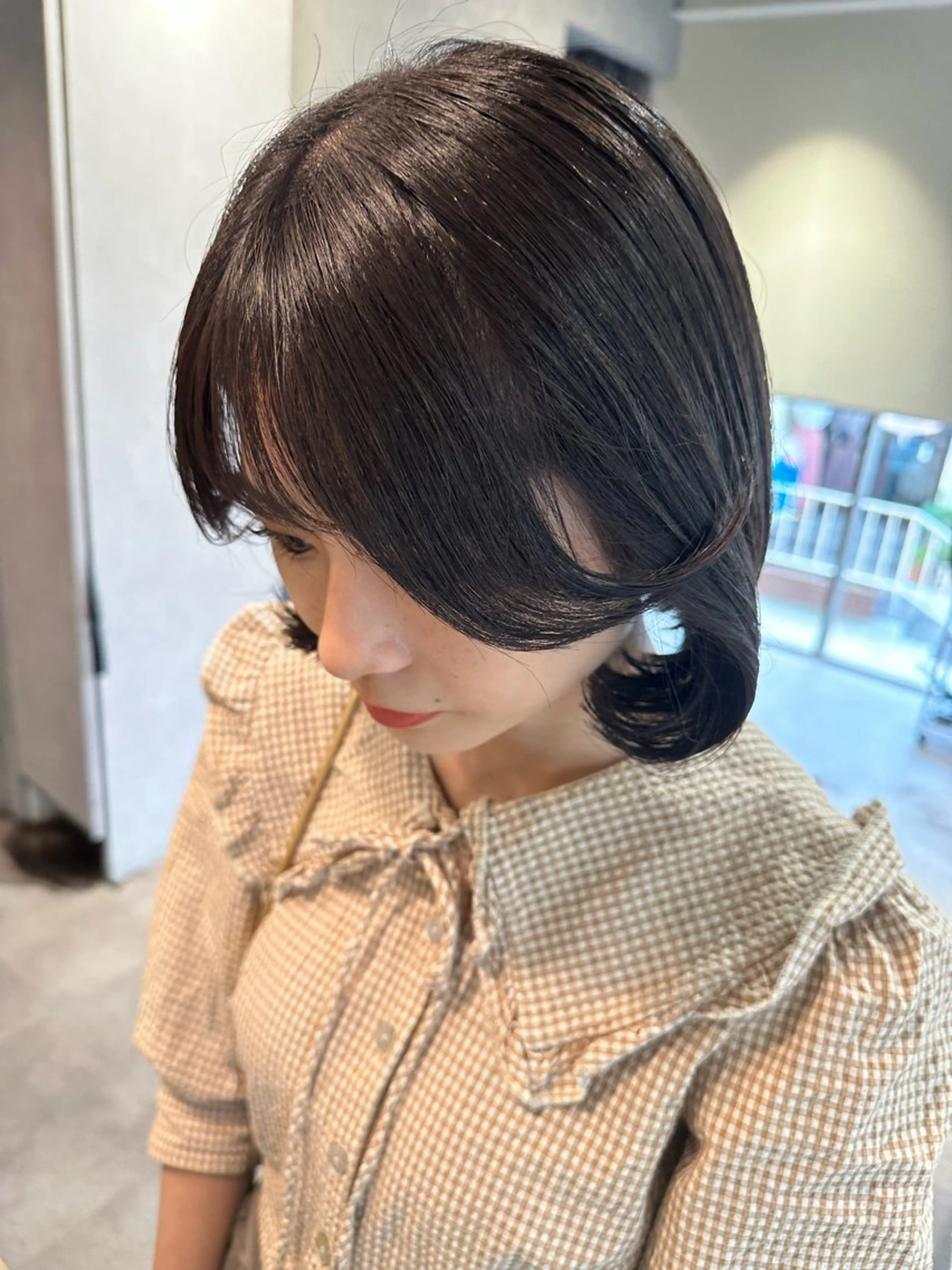 ミディアム カラー ボブ 韓国風ヘア カット ヘアカラー トリートメント 韓国風/オシャレ /縮毛矯正/滝口琴未のヘアスタイル