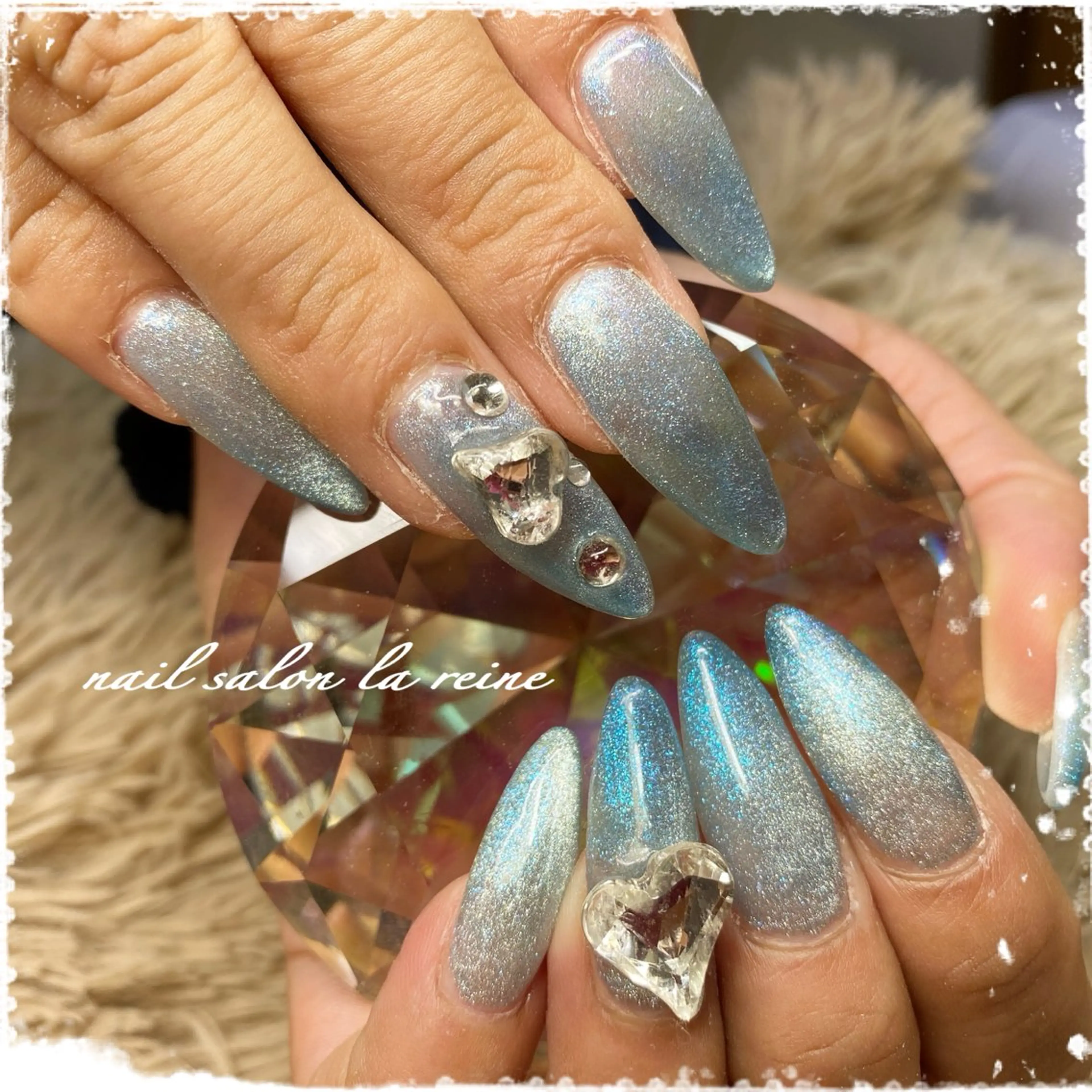 ネイル アートネイル マグネットネイル スカルプネイル 冬ネイル nail salon  la reine所属・nail salon la reineのネイルデザイン