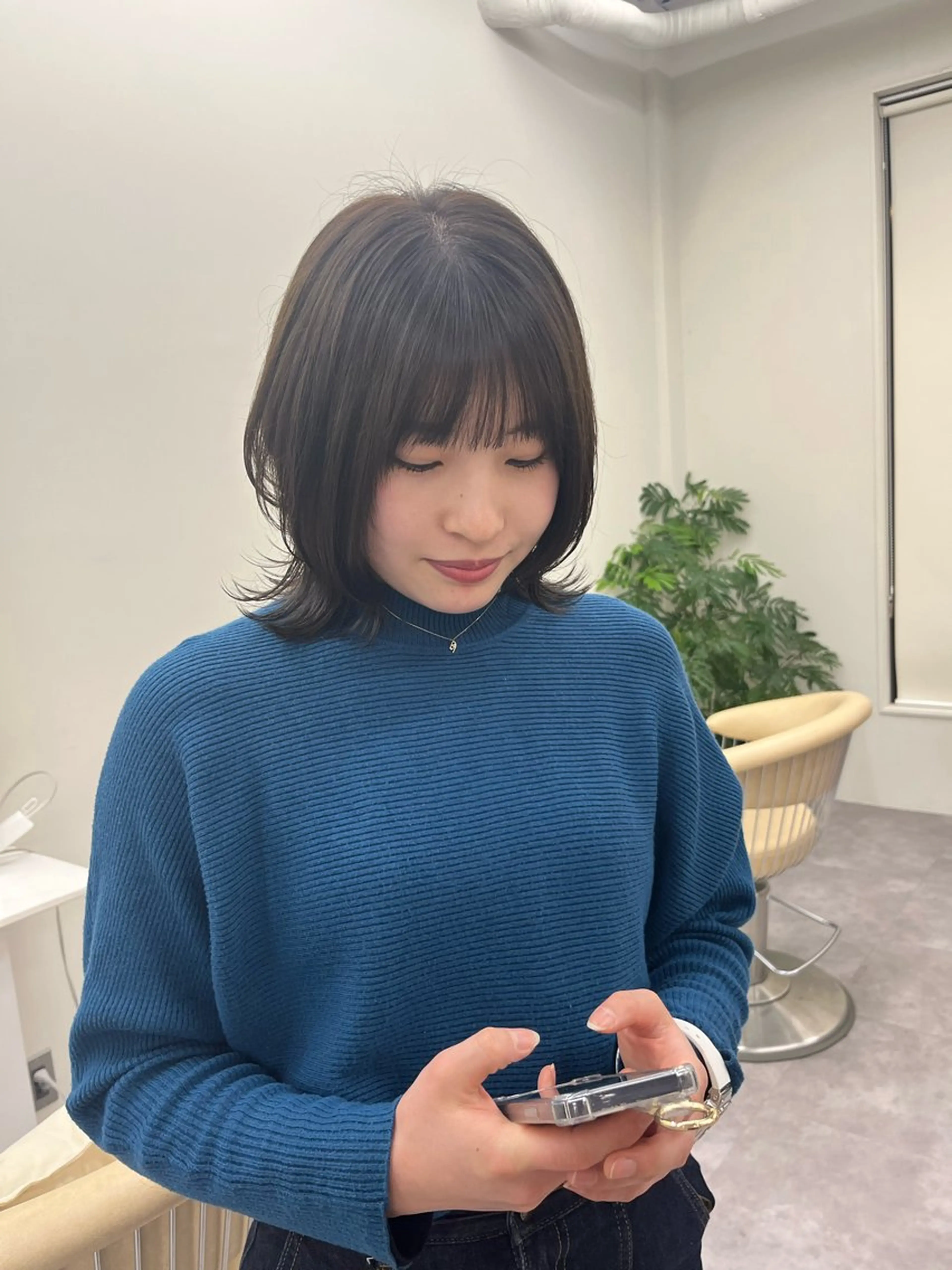 ミディアム カラー 似合わせカット🌼 沙奈のヘアスタイル