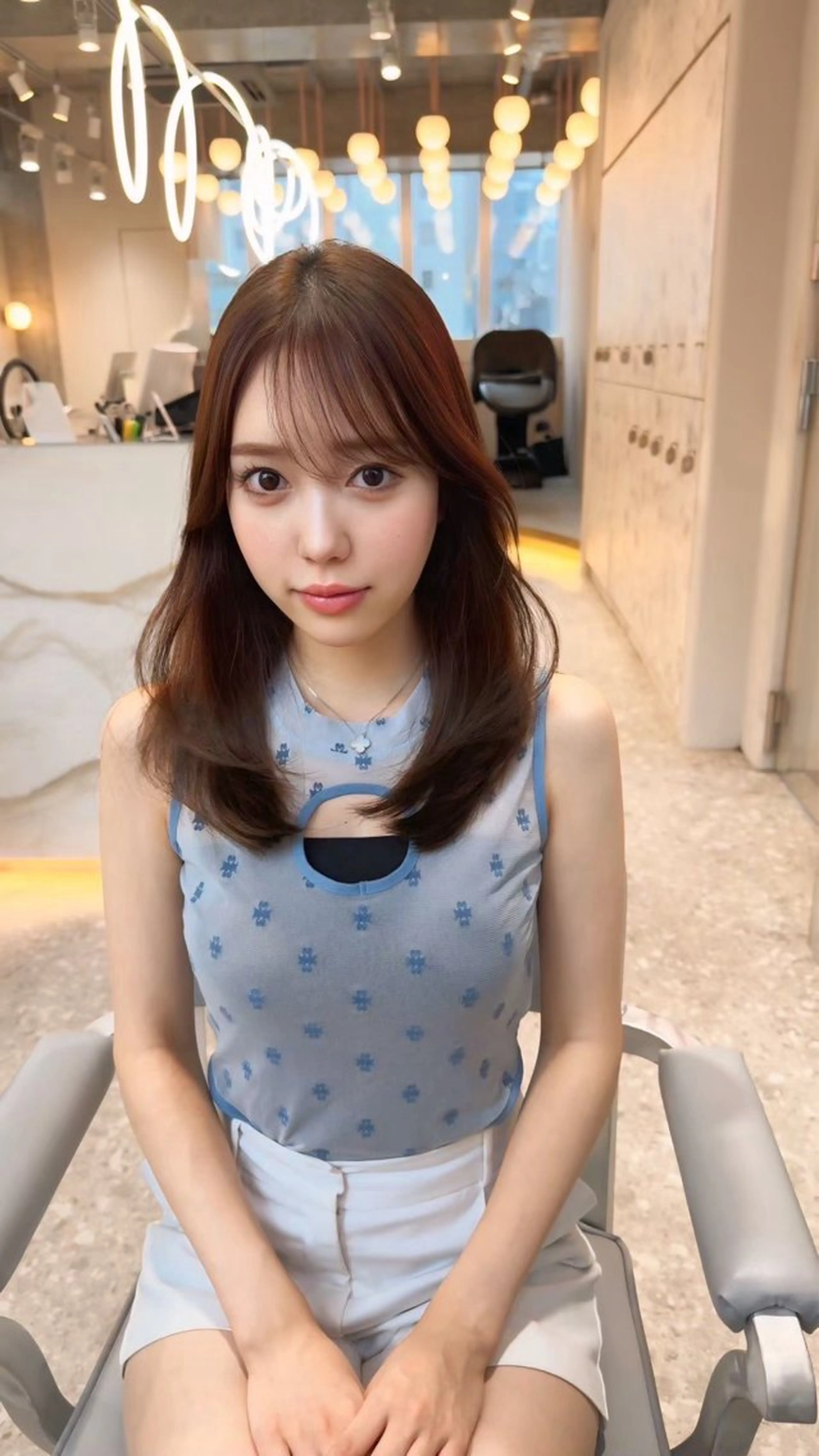 ミディアム カット ヘアカラー トリートメント 新宿/髪質改善/ボブ 韓国レイヤー大重聖斗のヘアスタイル