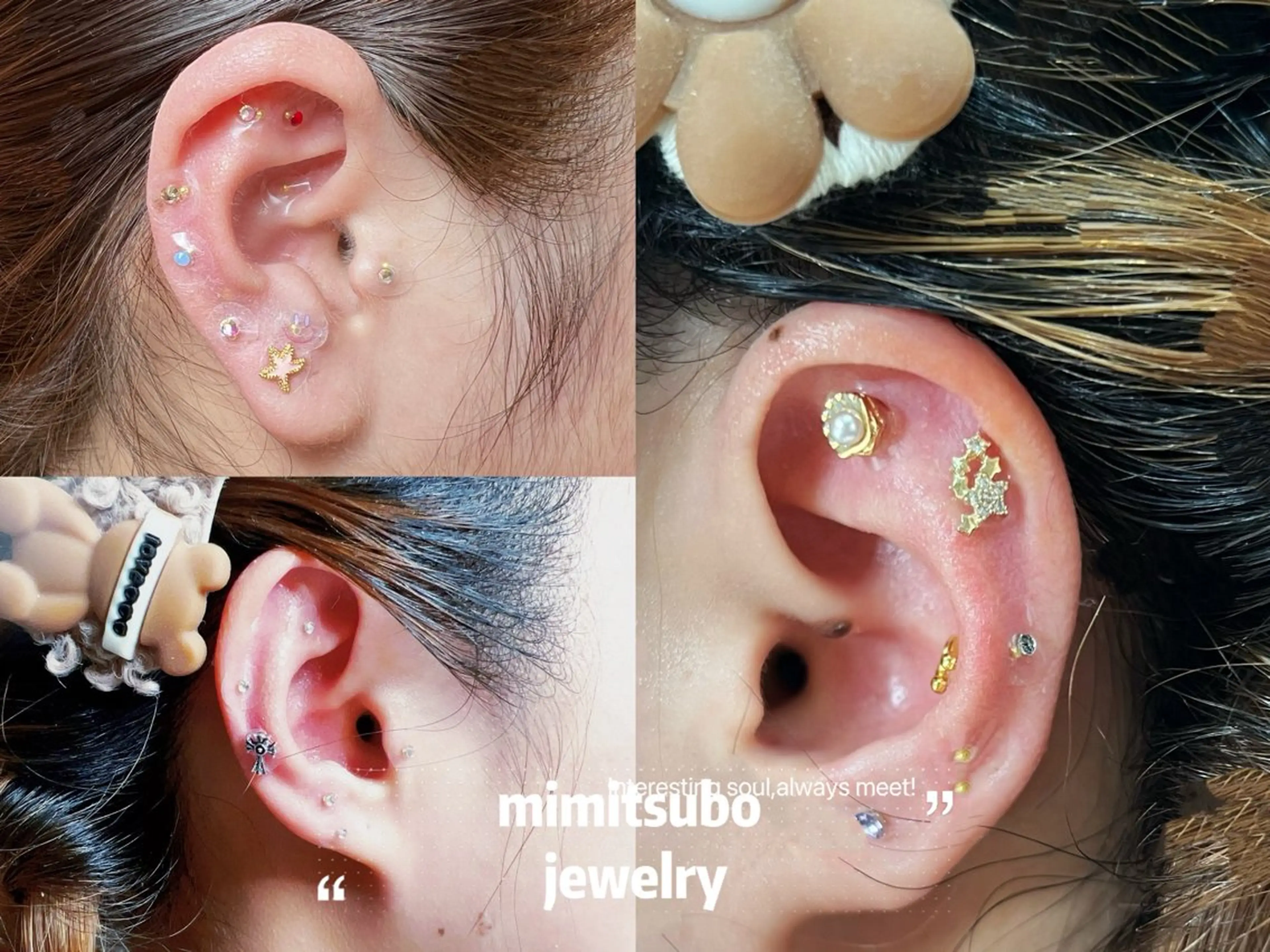 （SNS大人気)✨耳ツボジュエリー💎(15個付き)の写真