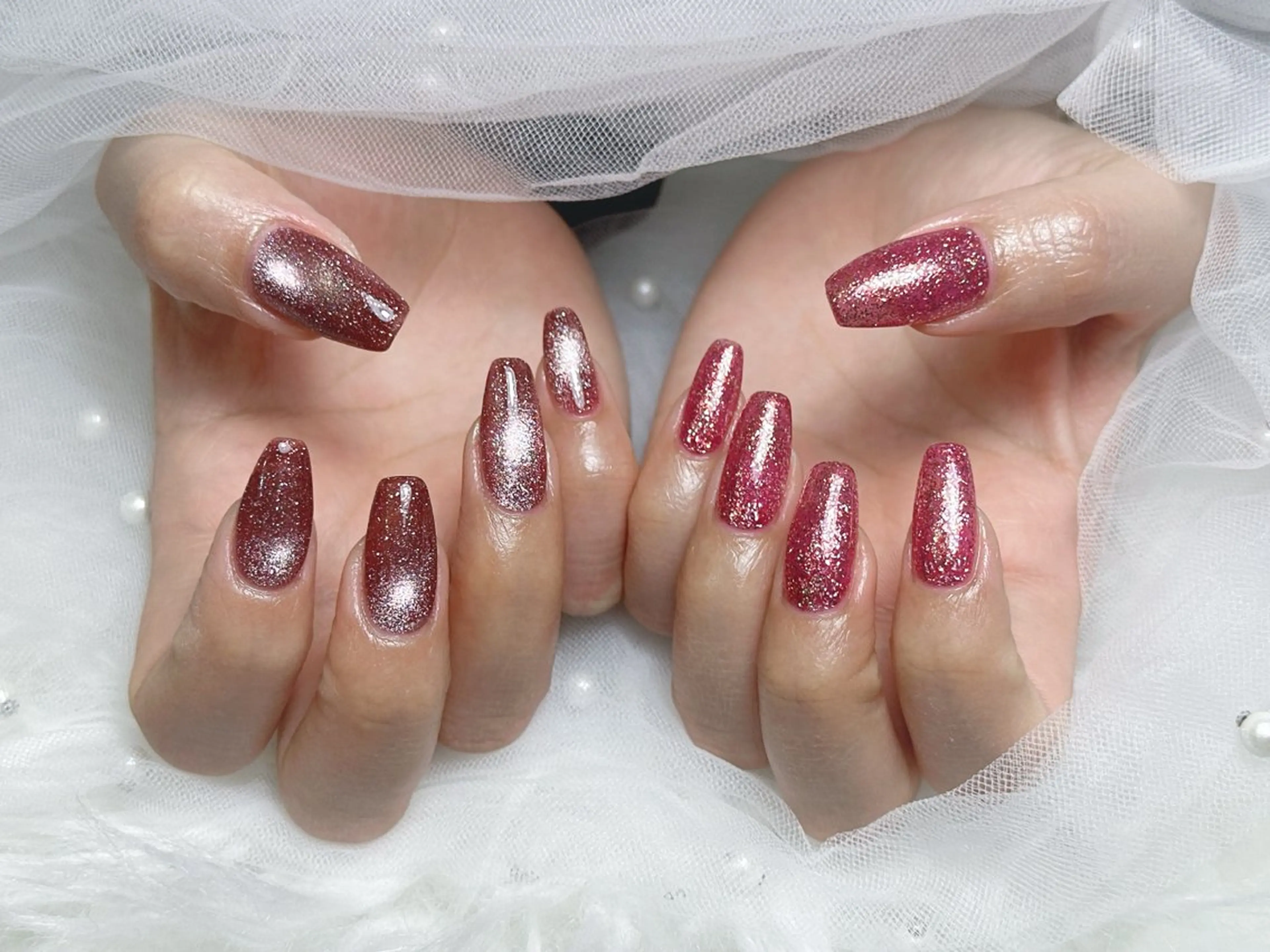 ネイル フラッシュネイル マグネットネイル ハンドネイル 【Eclat ｴｸﾗ】nail＆beauty所属・Eclat〔ｴｸﾗ〕 MOEKA𝜗𝜚*のネイルデザイン