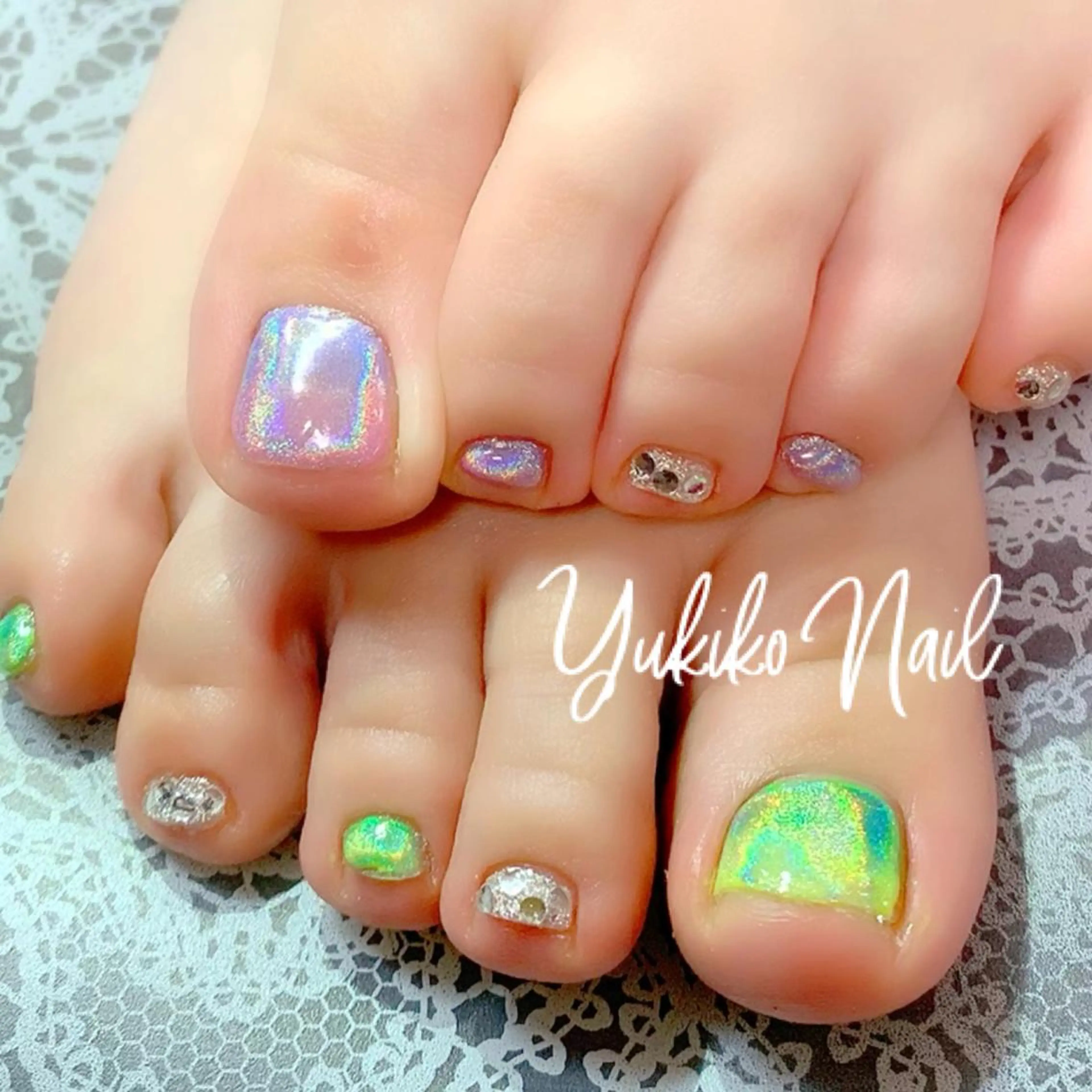 ネイル フットネイル グラデーション 持ち込み ユキコ ネイルのネイルデザイン