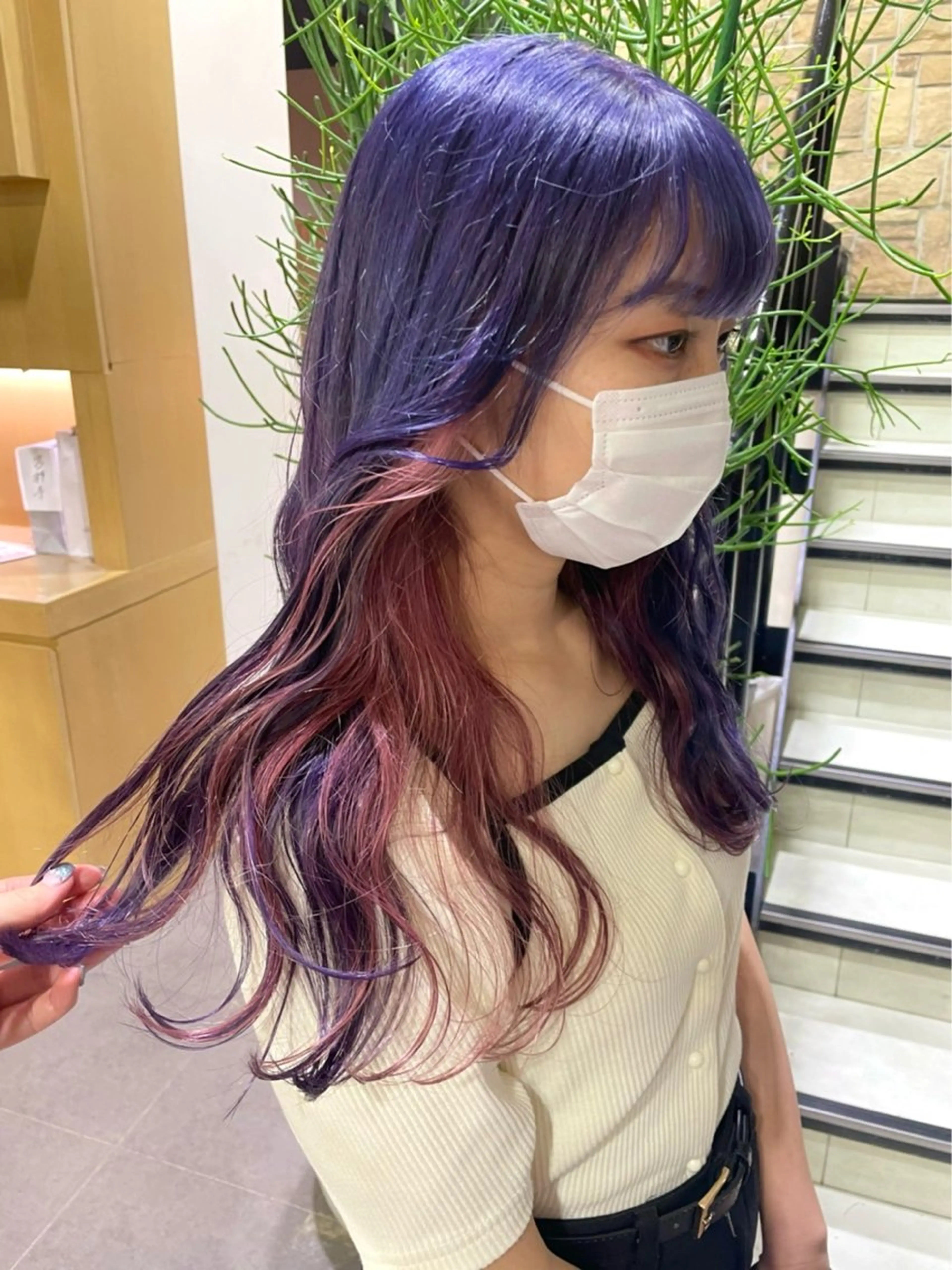 ロング カラー waka❤️✨ レイヤーボブ/ネイルのヘアスタイル