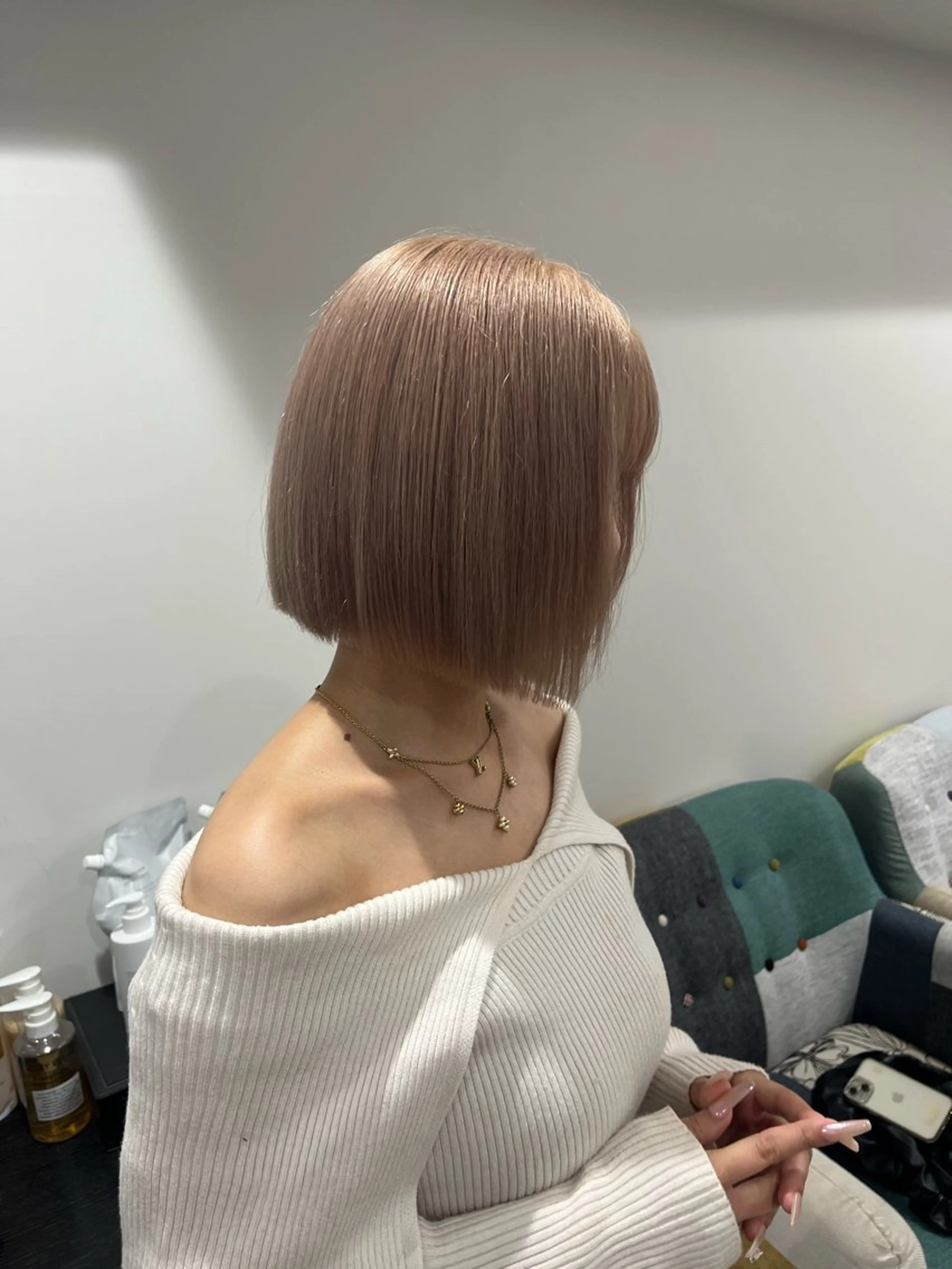 ショート ボブ りんと/メンズ/ 艶カラーのヘアスタイル