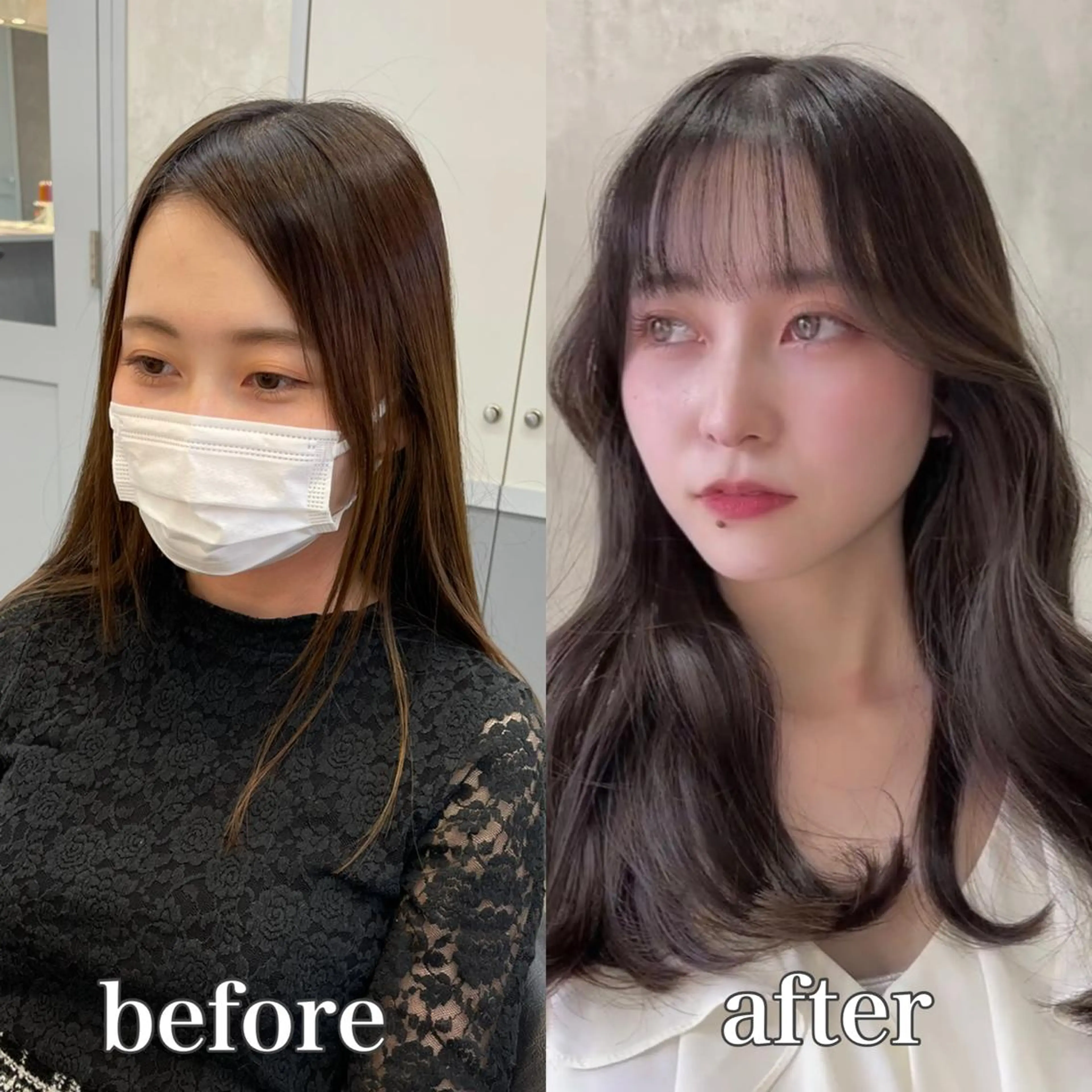 セミロング レイヤー/韓国 ❤️髪質改善　芹奈のヘアスタイル