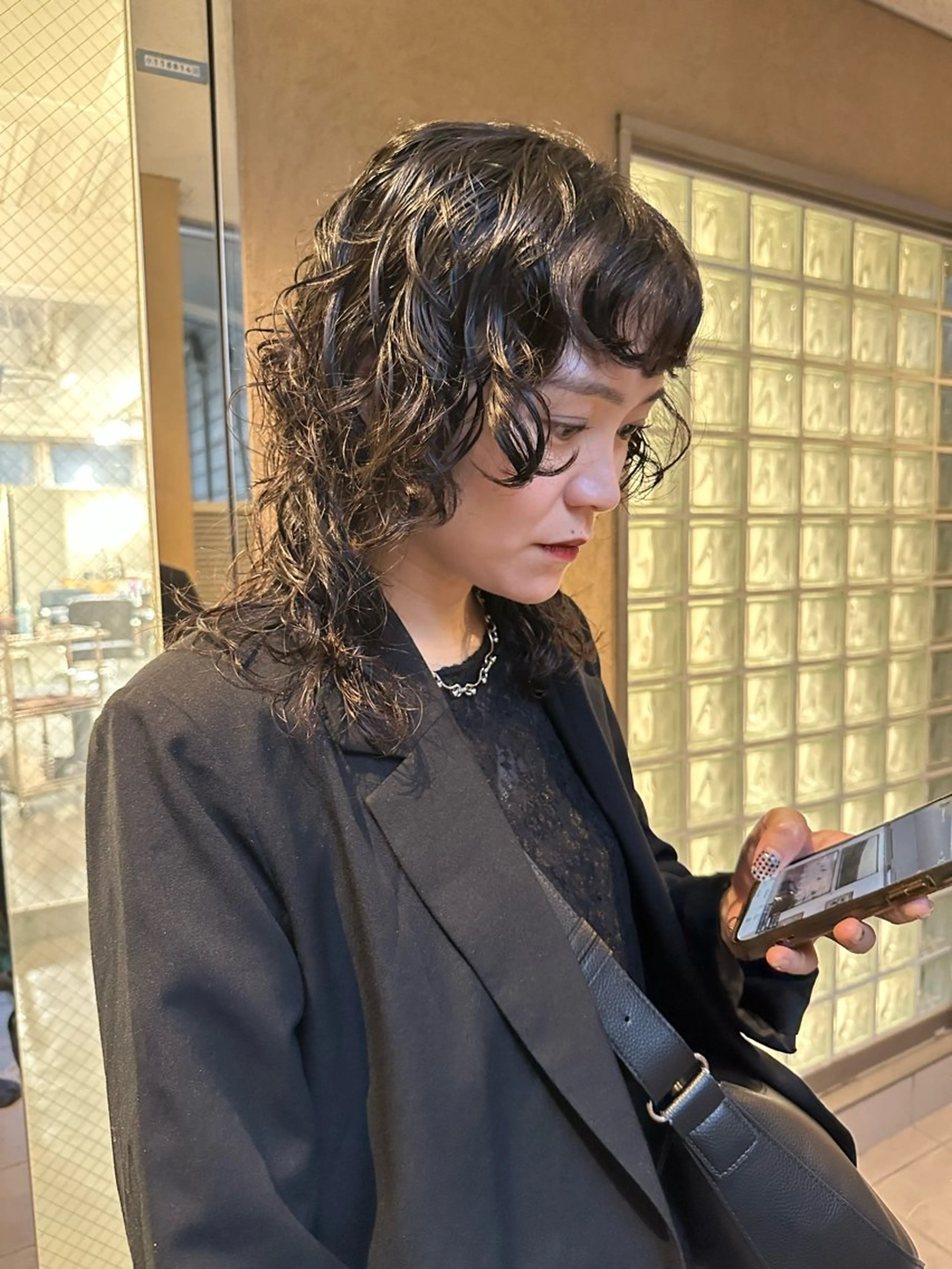 ミディアム パーマ カット パーマ お悩み解決パーマ hana🩰のヘアスタイル