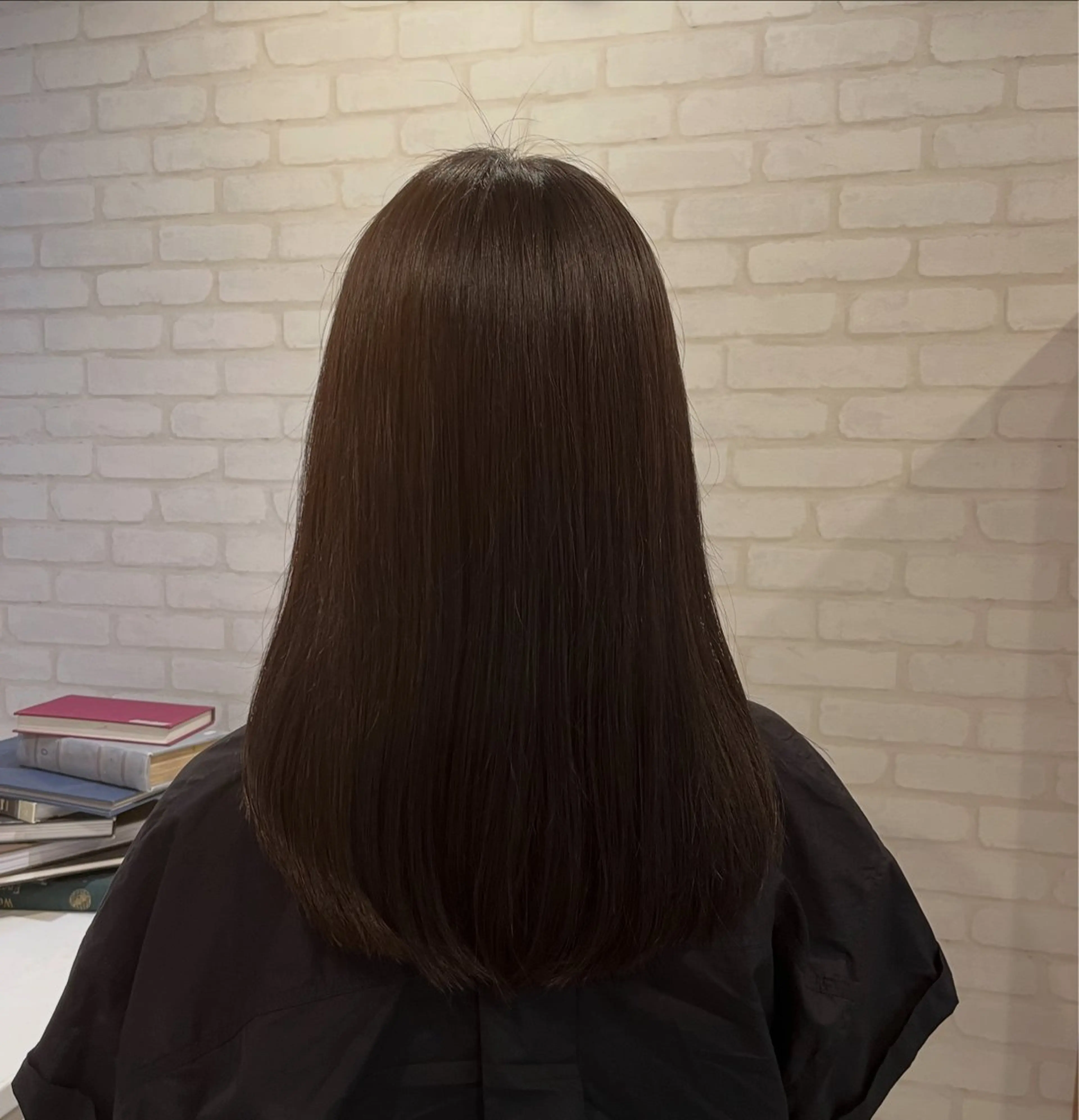 ロング カラー グレージュ カット ヘアカラー 阿部 うららのマツエク・マツパデザイン