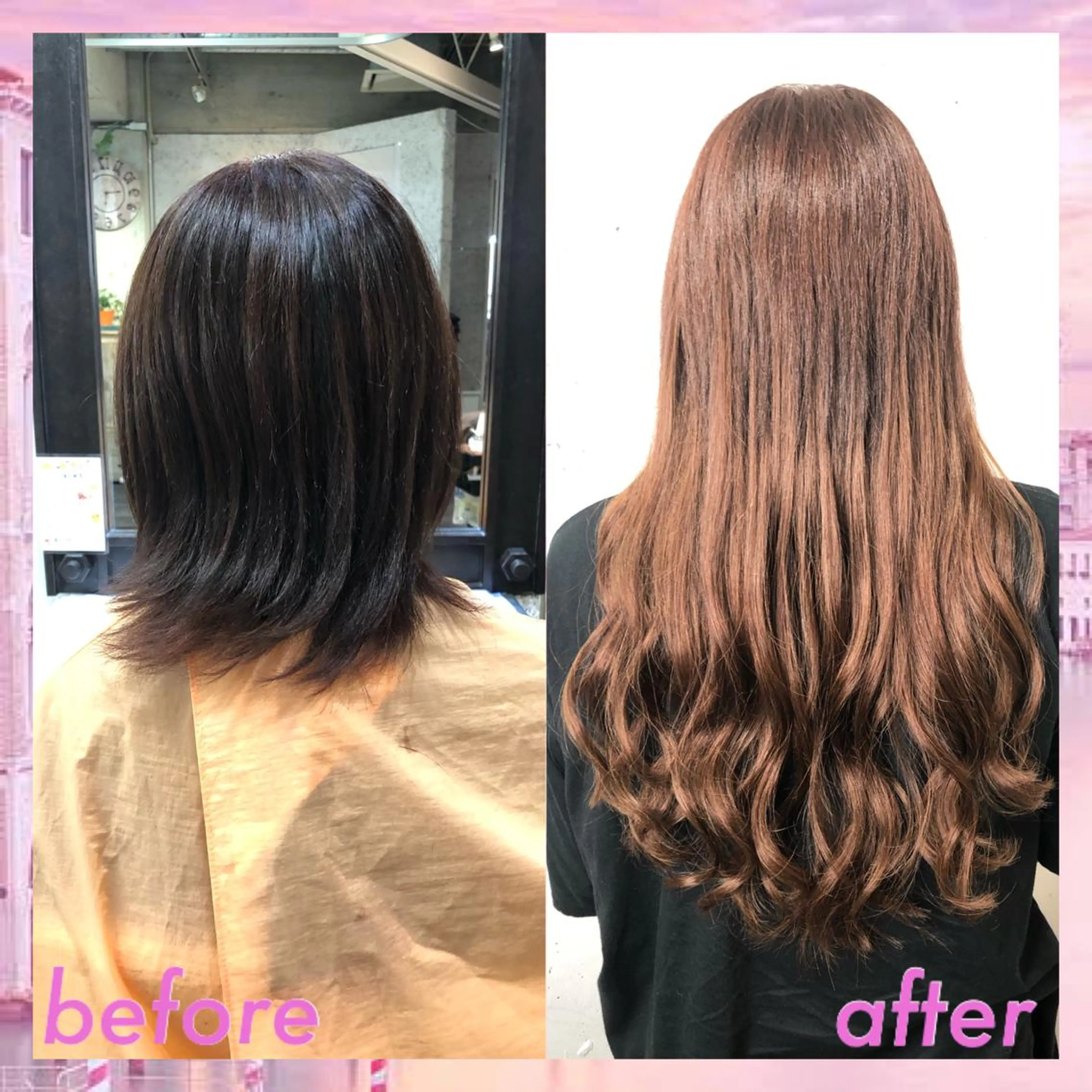 ロング カラー パーマ ヘアアレンジ シールエクステ エクステ カット ヘアカラー トリートメント エクステ ヘアセット 八巻 晴香のヘアスタイル