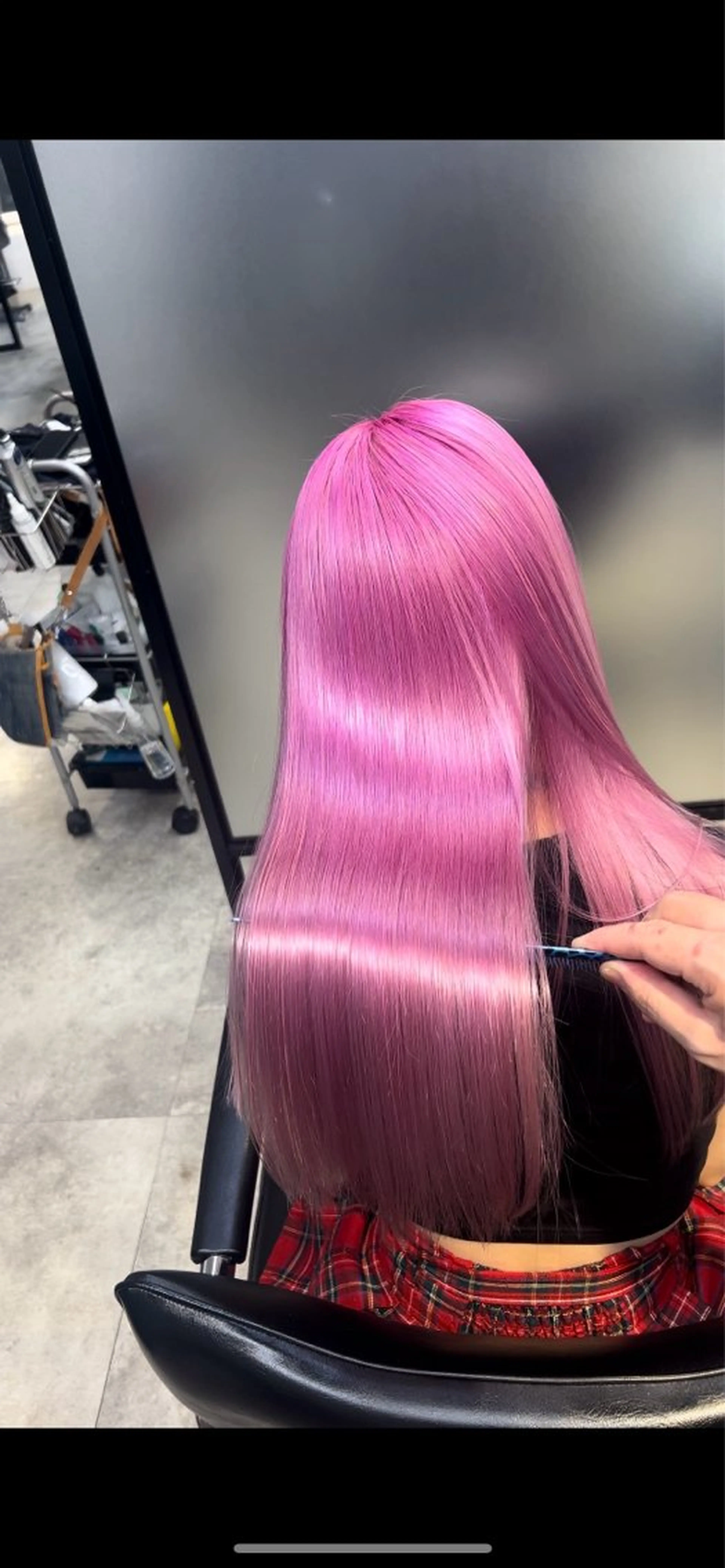 ロング カラー ヘアカラー トリートメント 及川シゲル 髪質改善講師のヘアスタイル