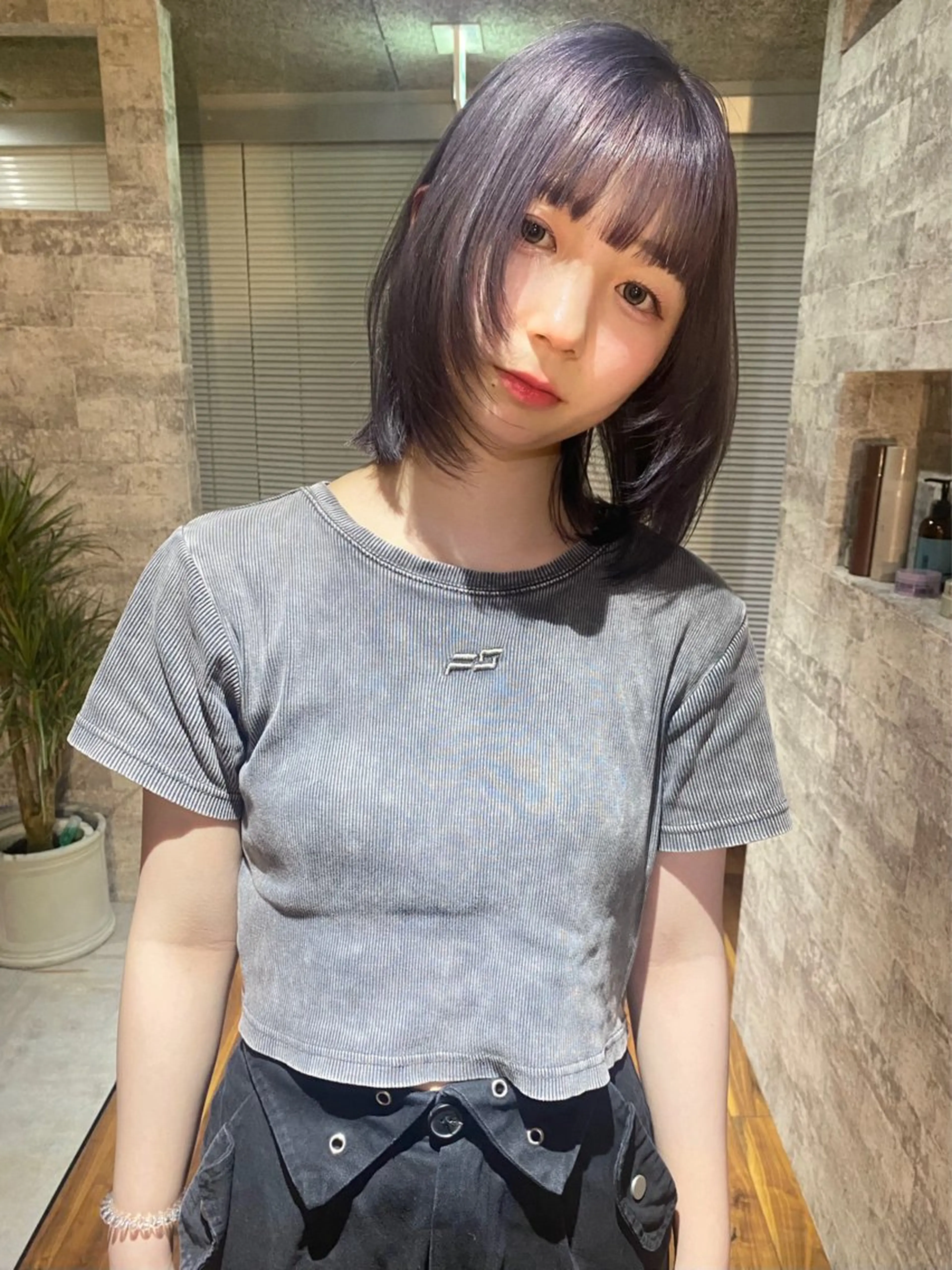 ミディアム カラー 縮毛矯正 カット ヘアカラー トリートメント mai / linoah˚✧のヘアスタイル