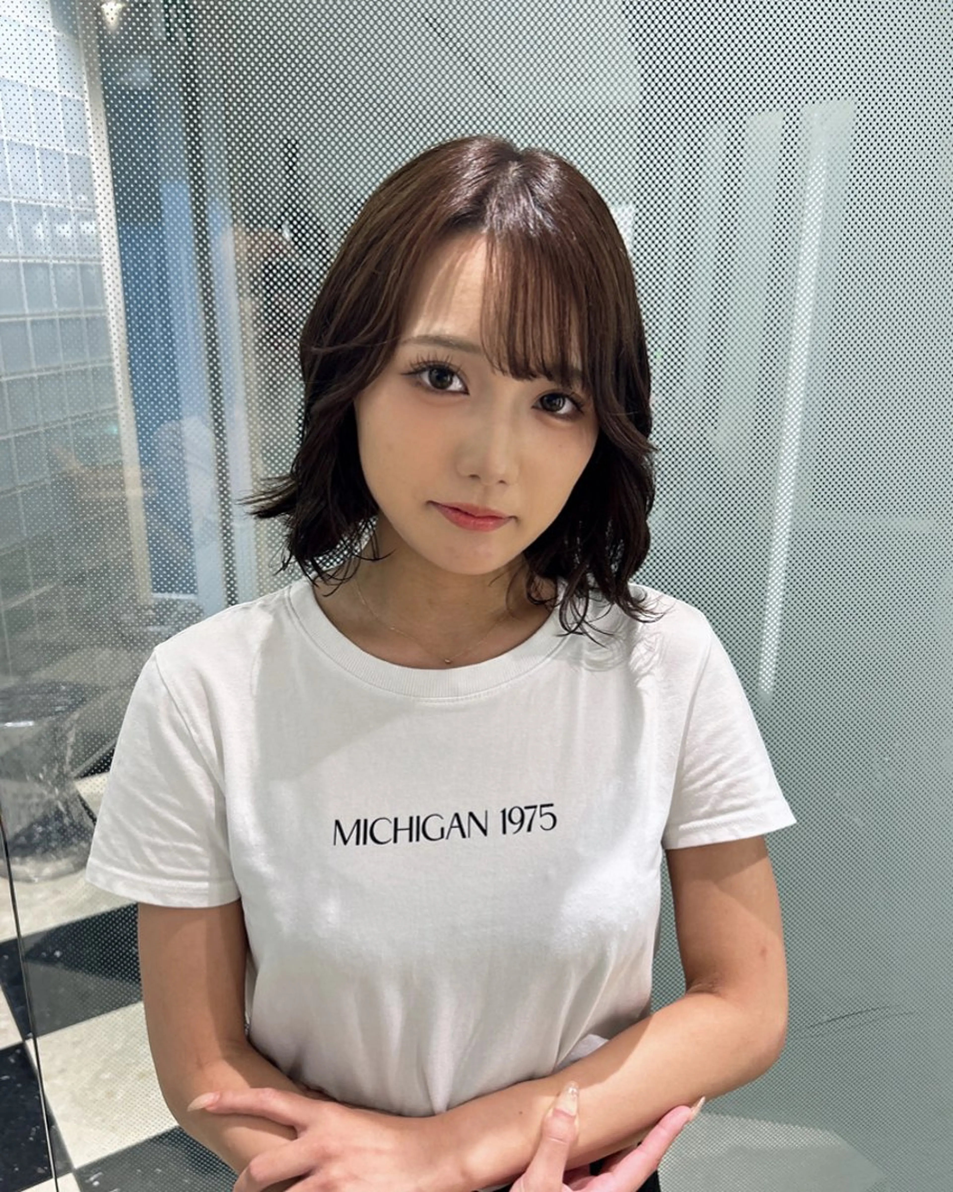 ミディアム カラー ブラウンカラー 大谷美佳/レイヤー カット/ツヤ髪のヘアスタイル