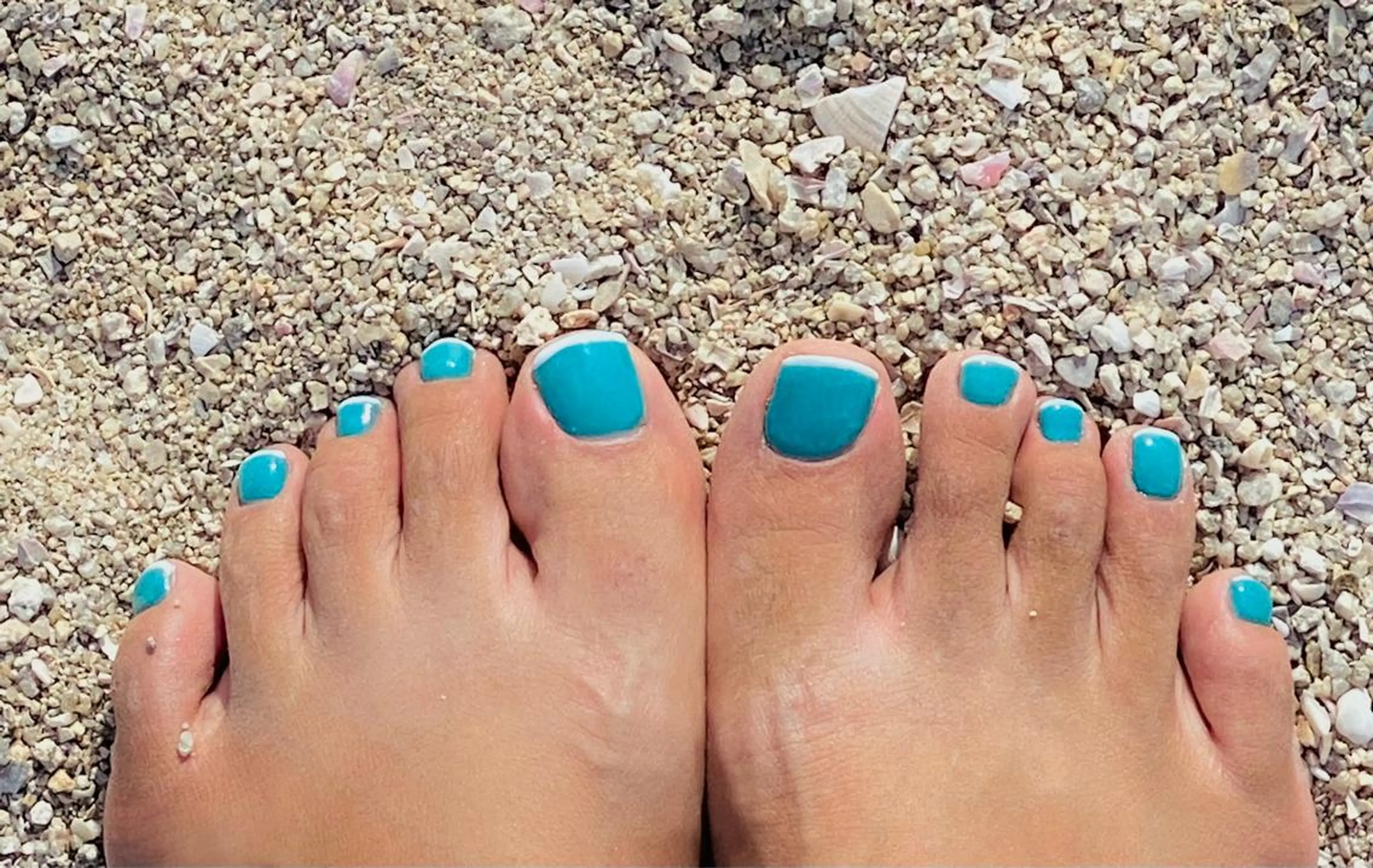 キッズ ネイル ブルー フットネイル フレンチネイル ジェルネイル 夏ネイル フットネイル おうちネイルサロン RINAのその他イメージ